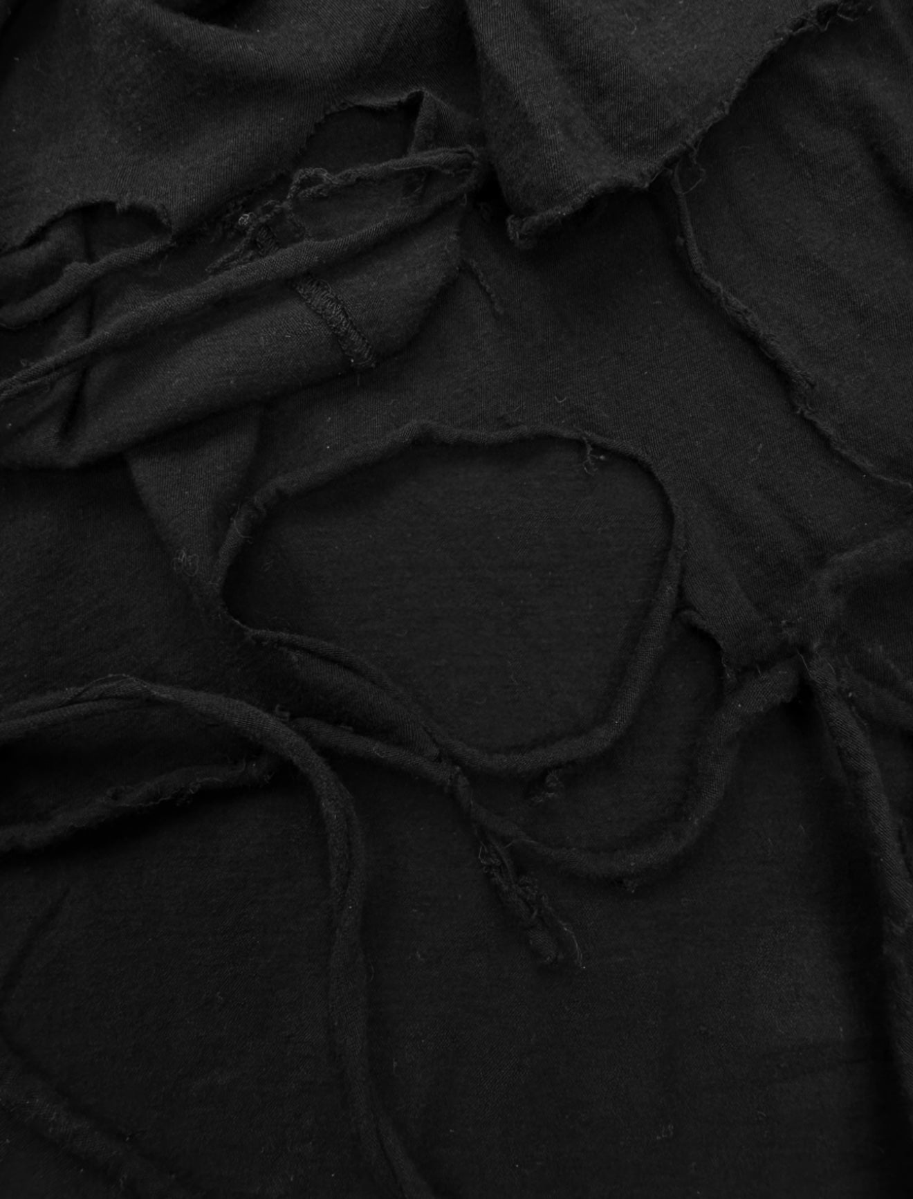 11 by Boris Bidjan Saberi Distressed Black Long T-Shirt