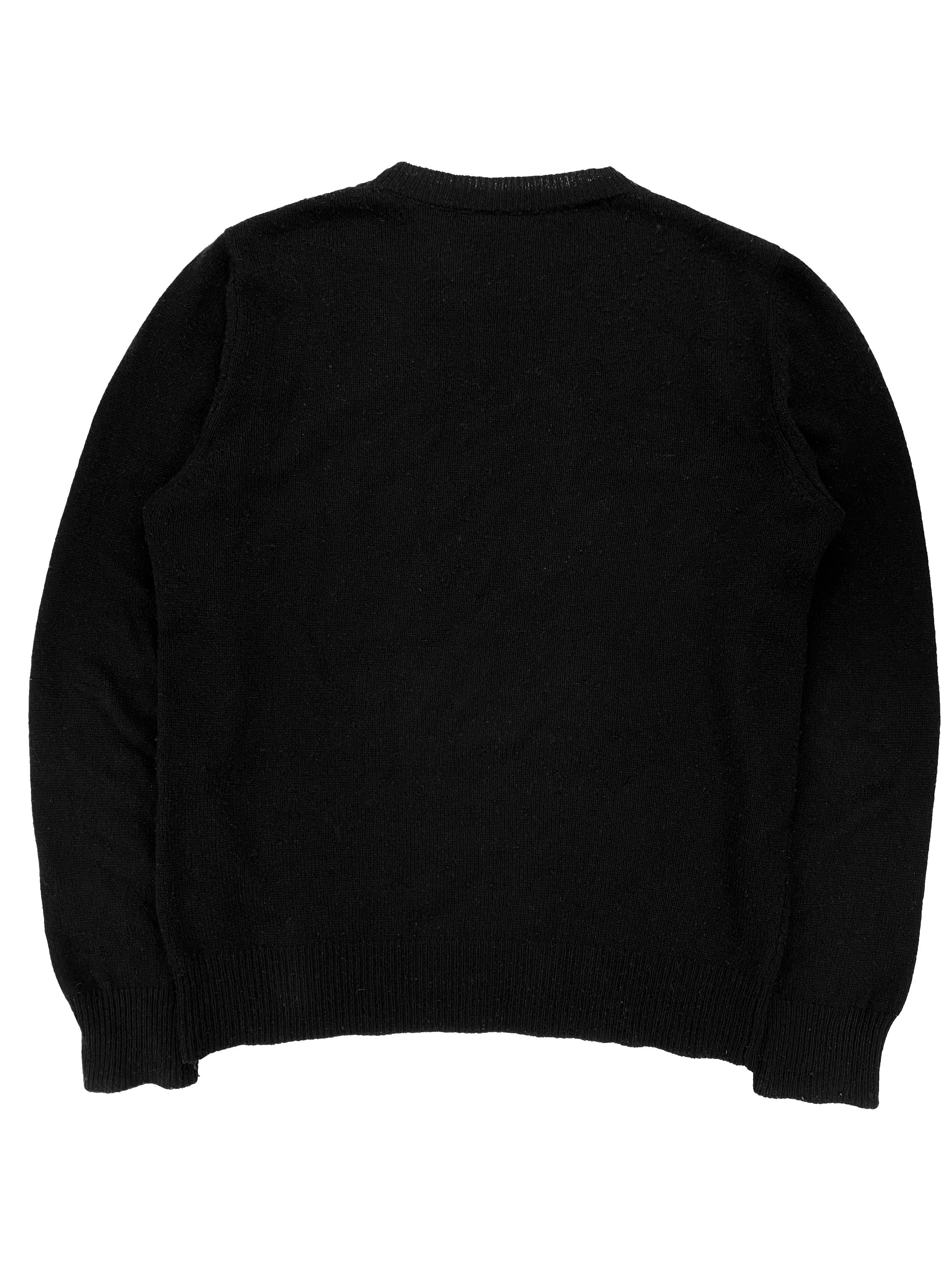 A.P.C. Black Wool Knitted Oversized Sweater