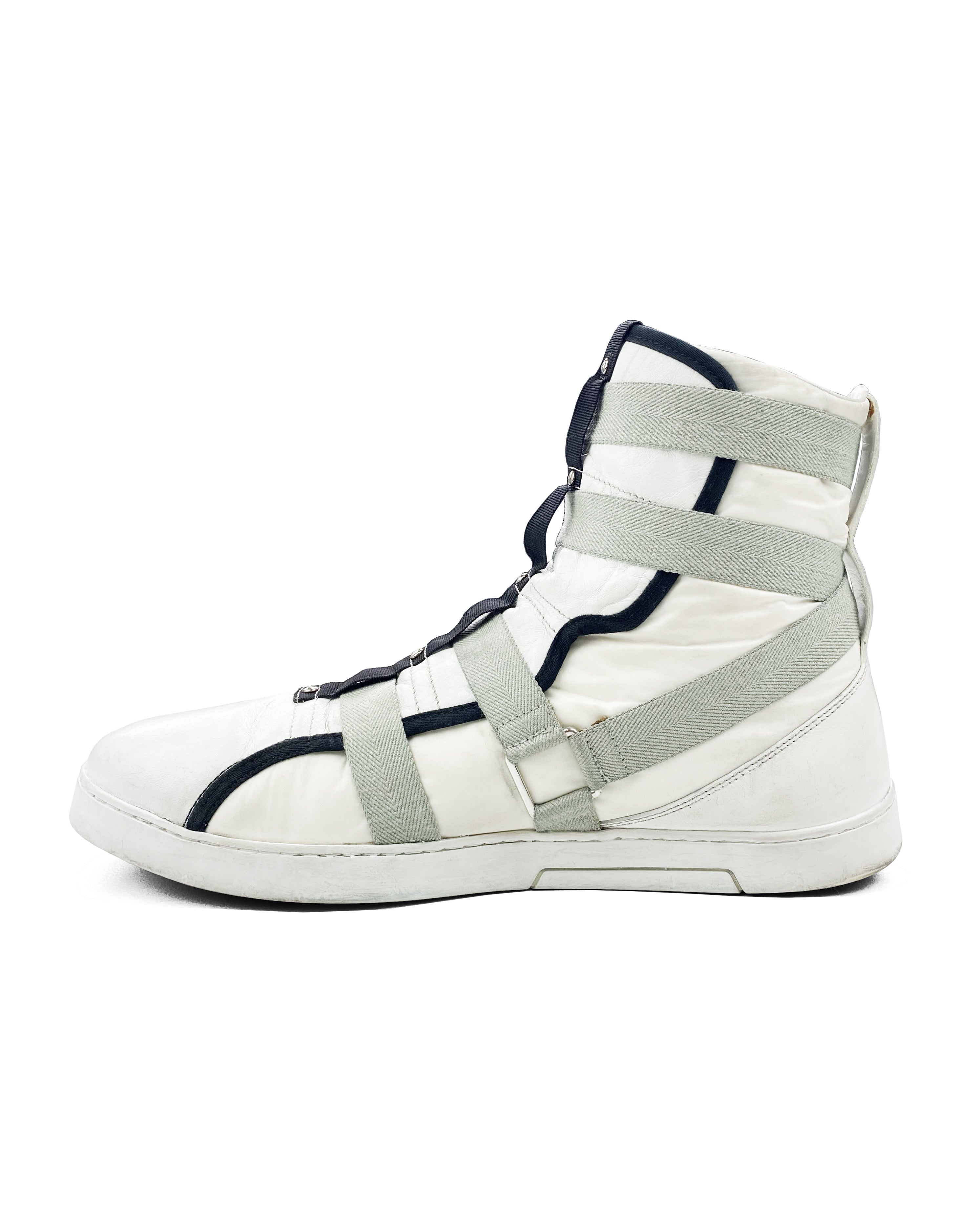 SS10 Gucci Tech Parachute Bondage Strap Leather Sneakers