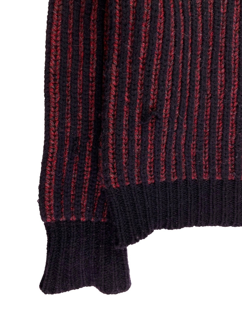 FW11 Louis Vuitton Camel Hair Braided Heavy Knitted Sweater