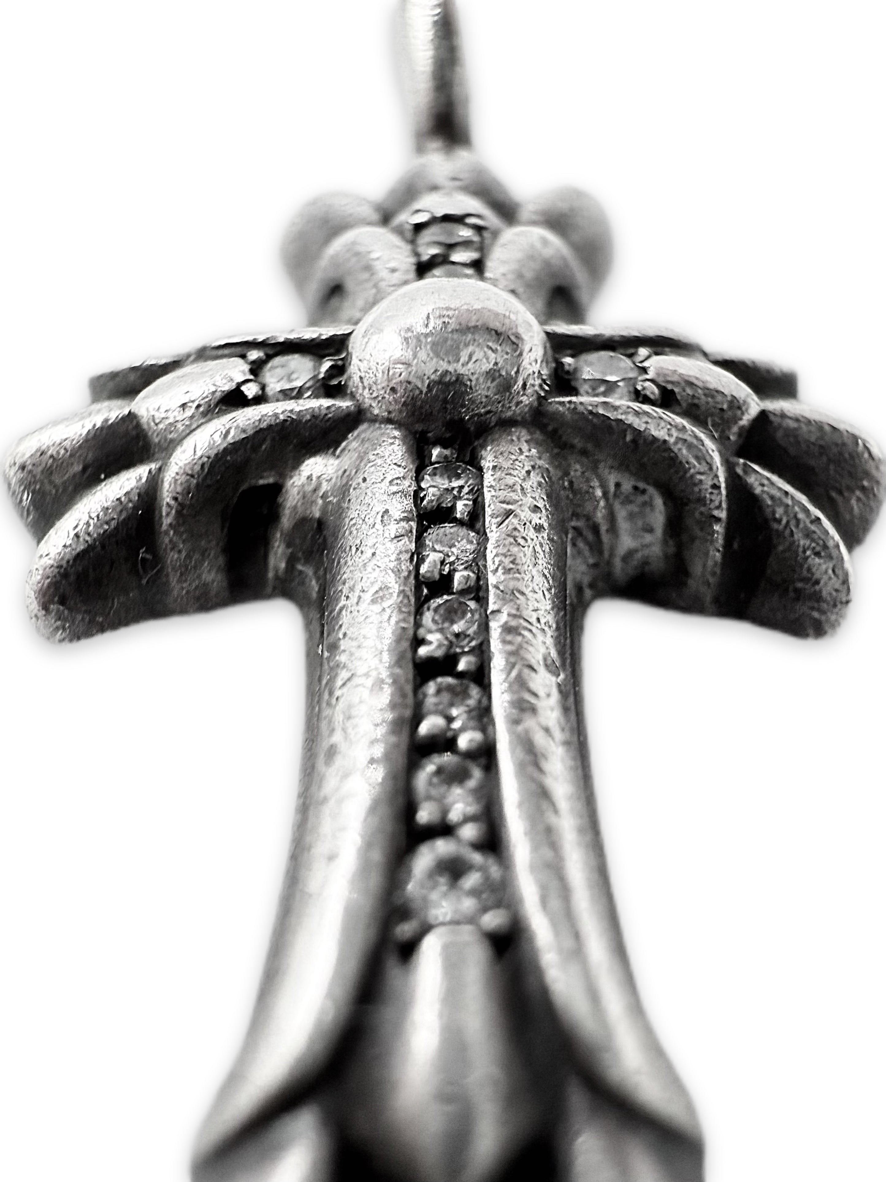 Chrome Hearts Pavé Double Cross Diamond Factory Set Pendant