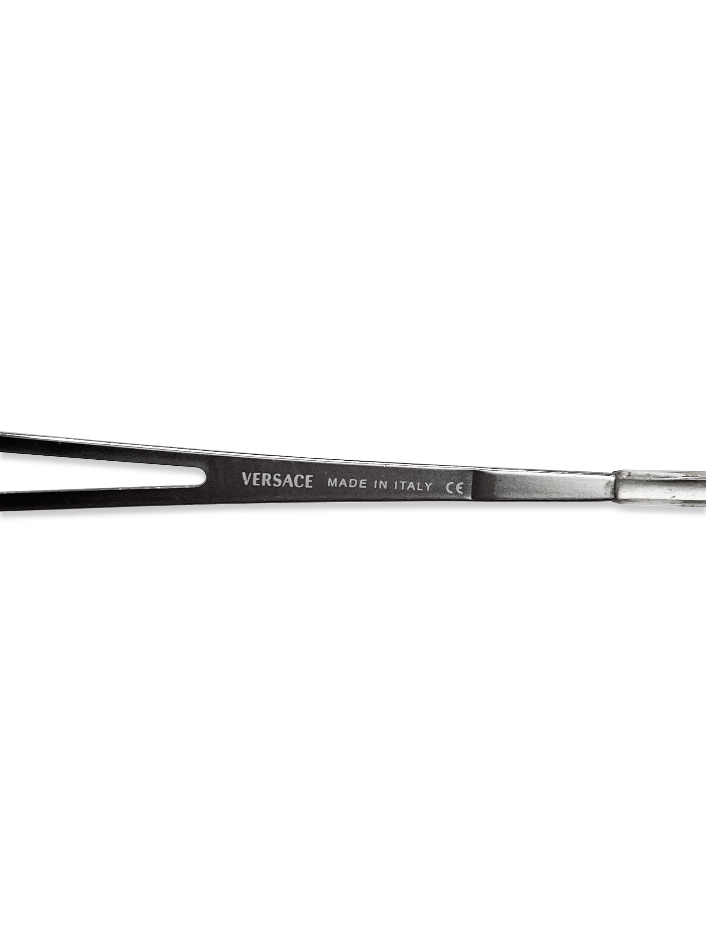 Versace Medusa Head Metallic Boxy Glasses Frames