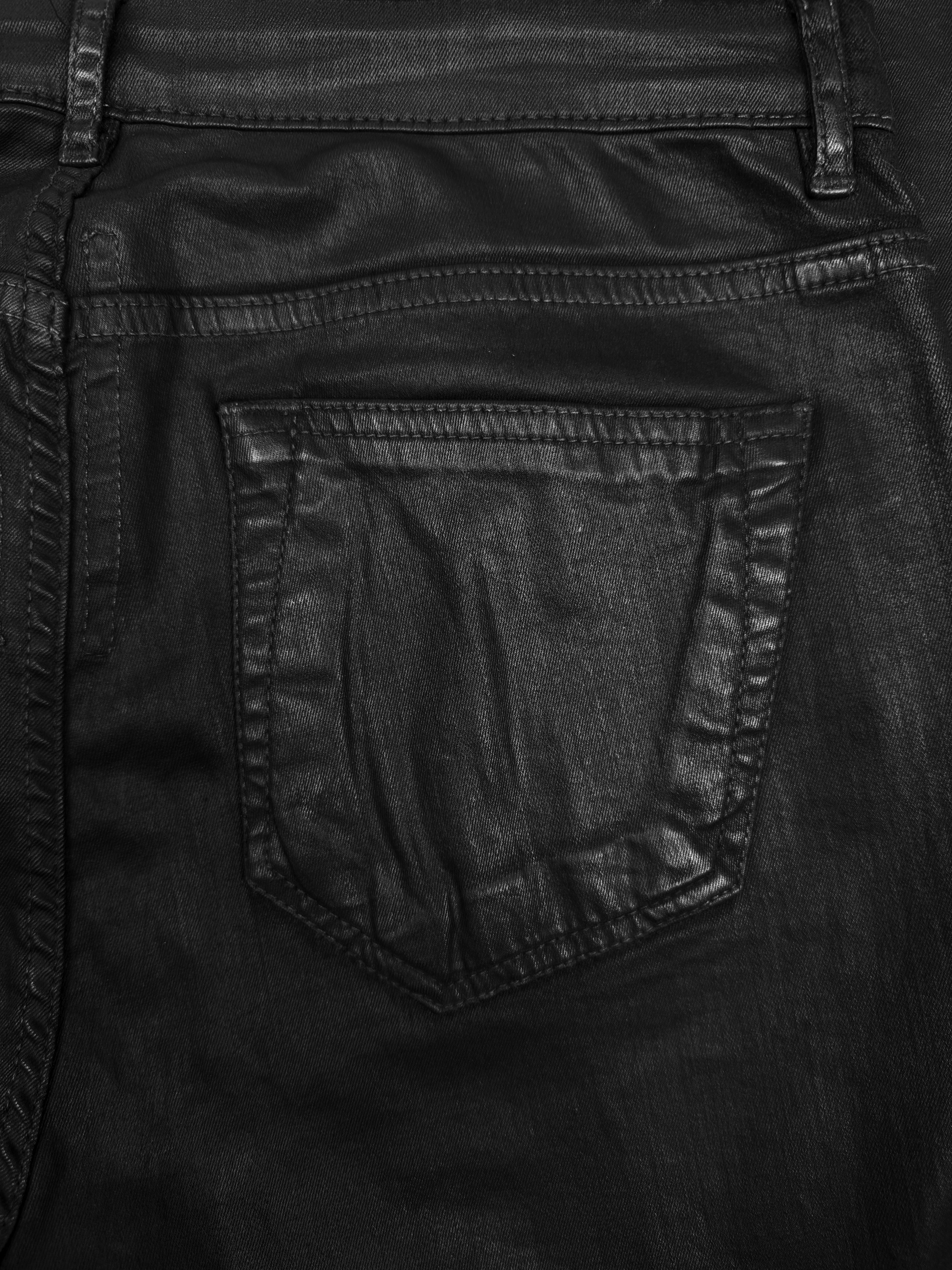 Rick Owens DRKSHDW Waxed Detroit Cut Slim Denim