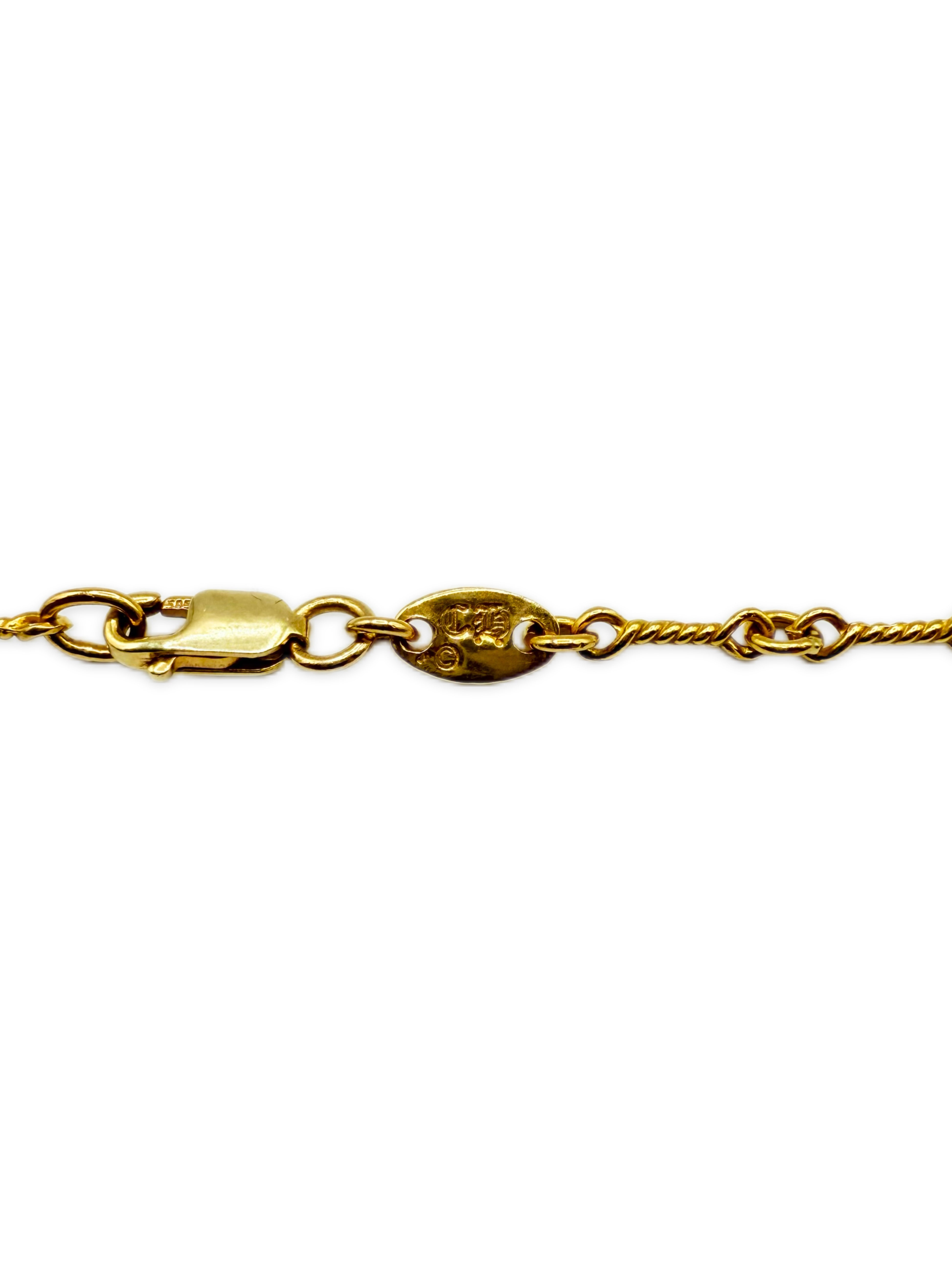 Chrome Hearts 22k Gold ‘Twist’ Chain 22 in Necklace