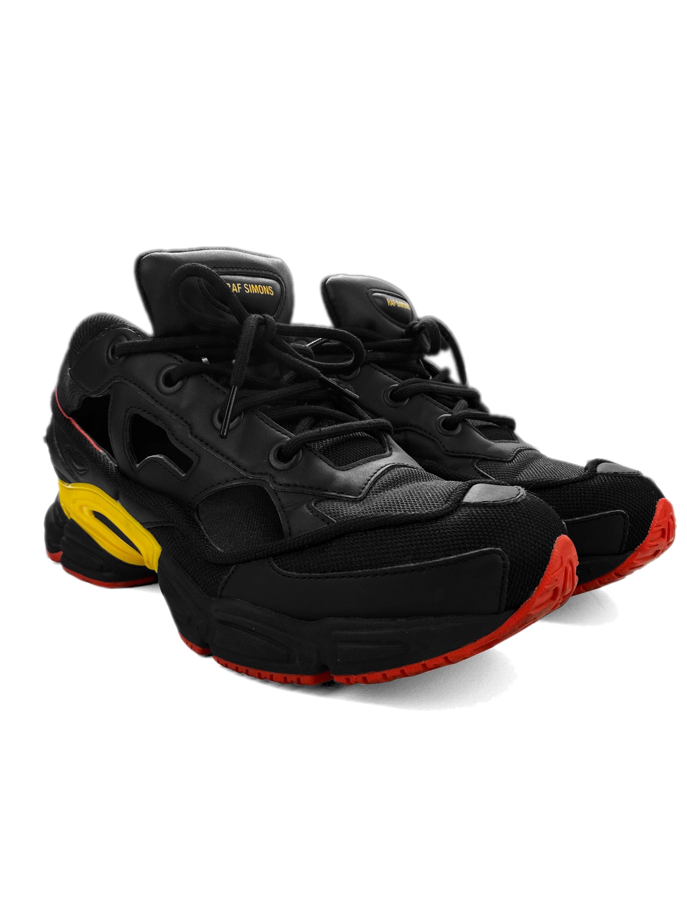 Raf Simons x Adidas Ozweego Cut Out Red &amp; Yellow Sneakers
