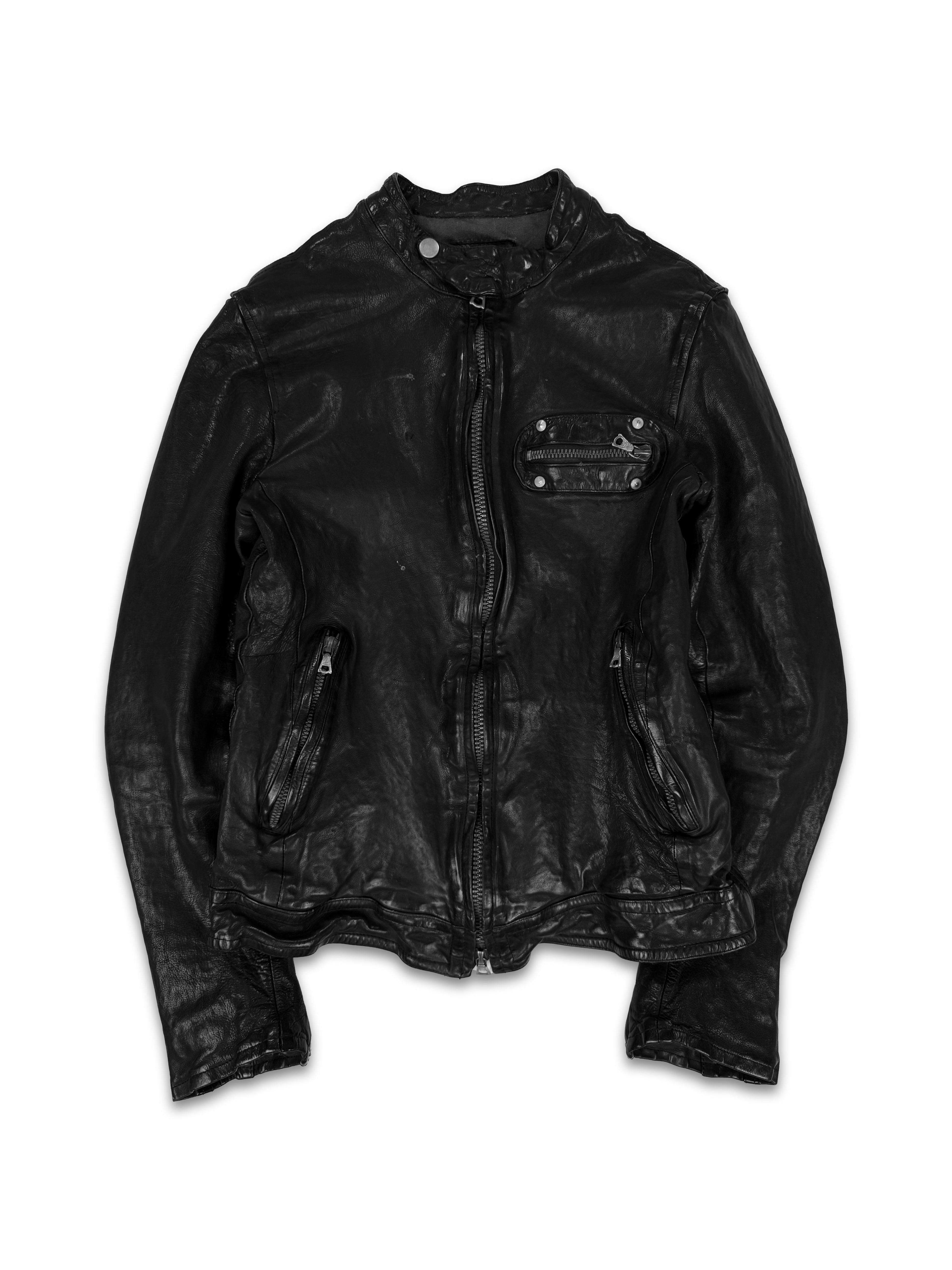 Isamu Katayama Backlash Multi-zip Black Leather Moto Jacket