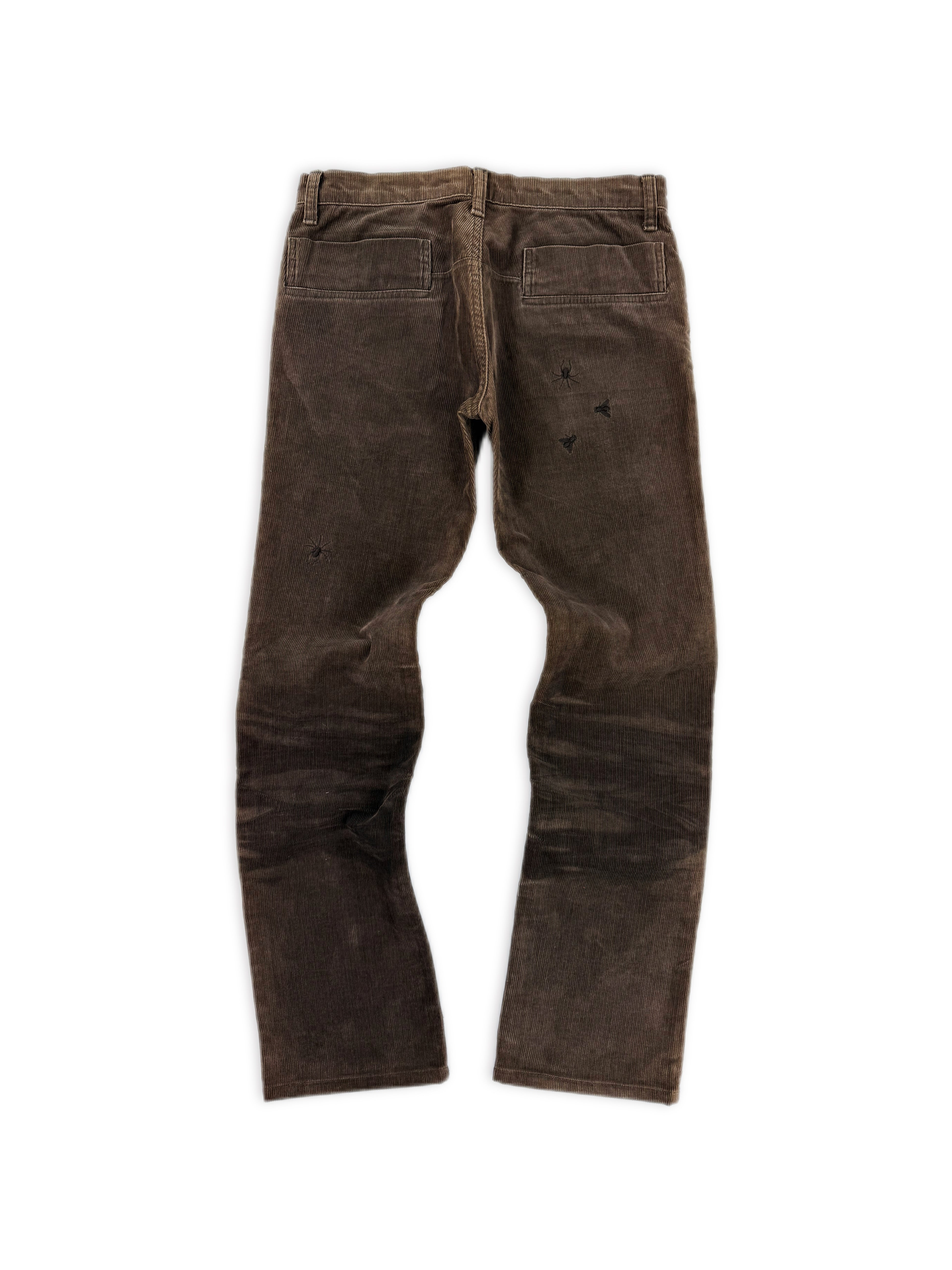 AW06 Undercover ‘Guru Guru’ Bug / Insect Corduroy Brown Pants
