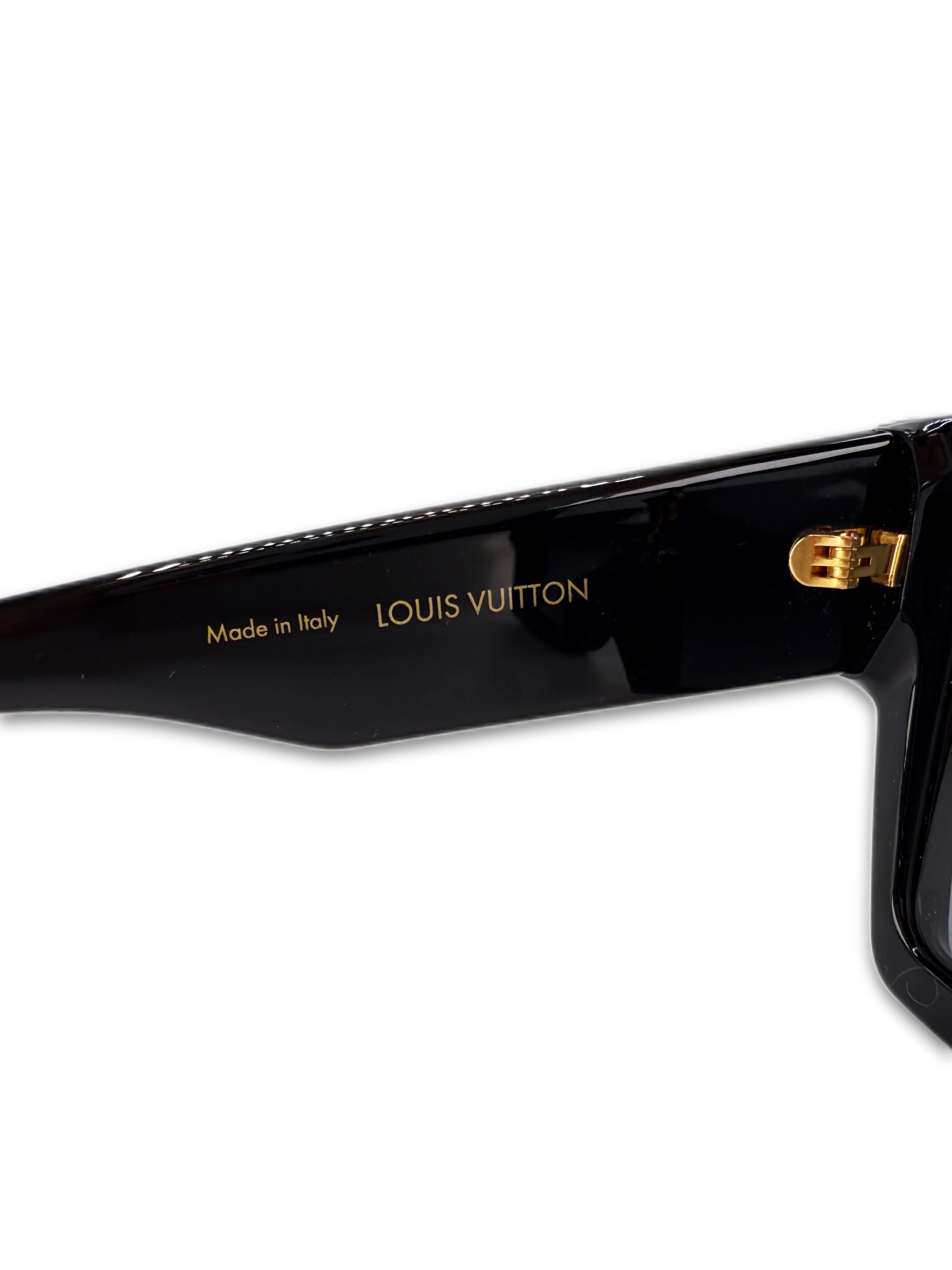 Louis Vuitton Cyclone Black Square Frame Gemstone Sunglasses