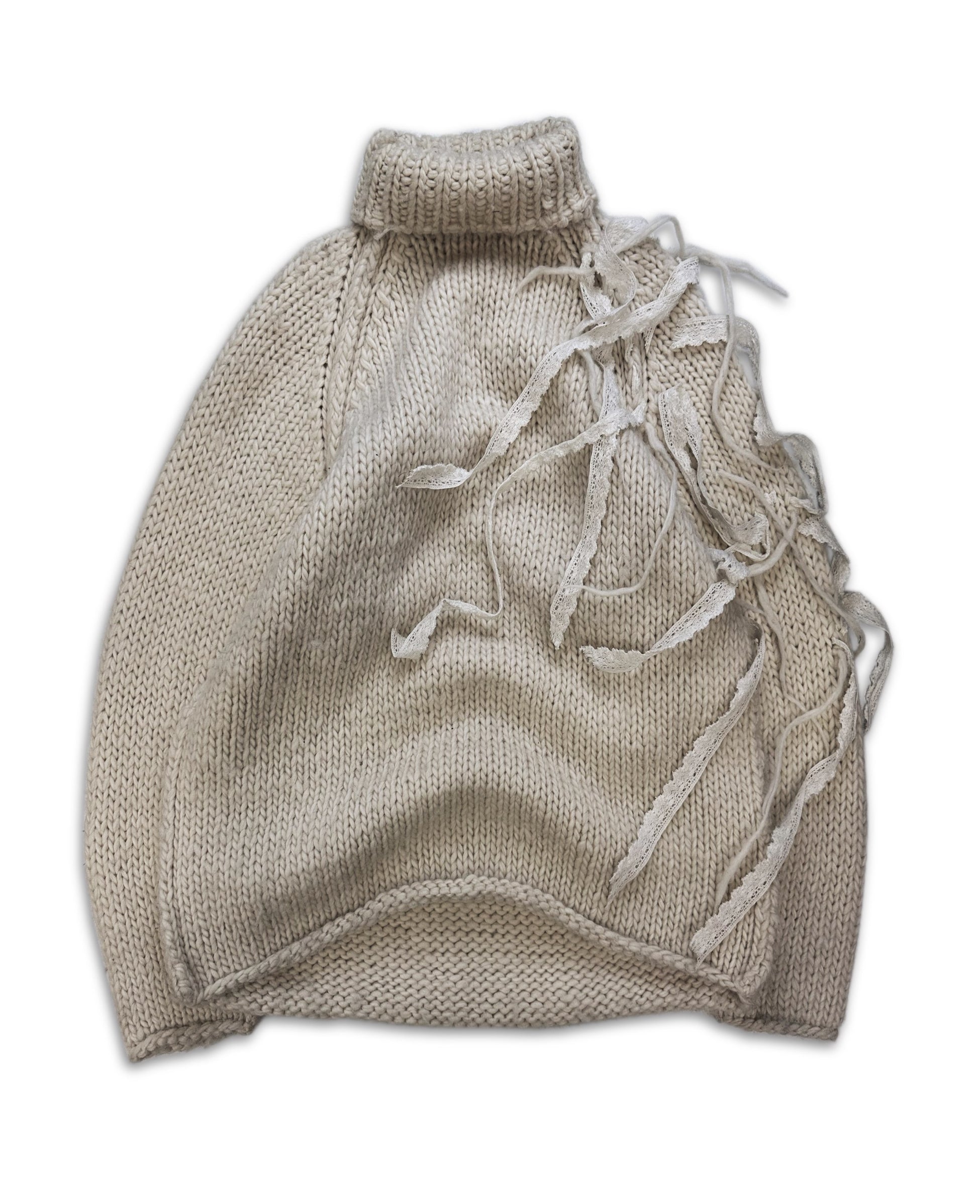 90s Yohji Yamamoto SAMPLE ‘Tassel’ Chunky Knit Turtleneck Sweater