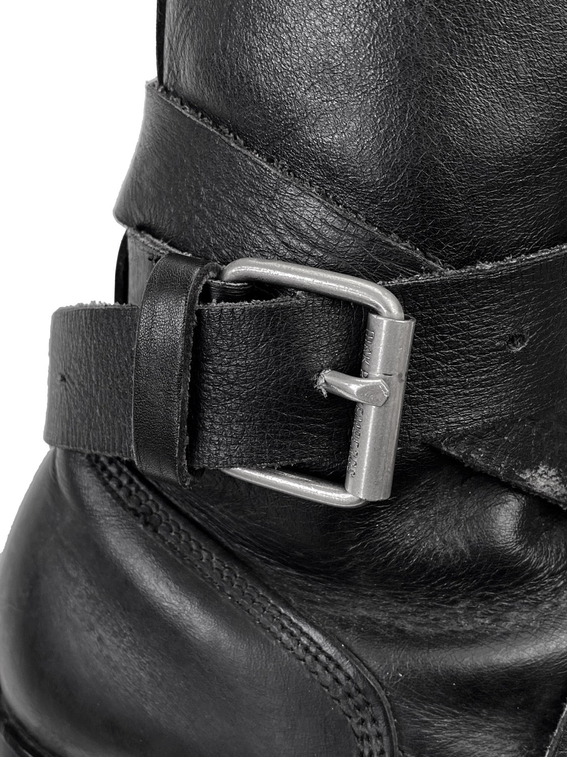 AW97 Dirk Bikkembergs Belted Tornado Wrap Leather Combat Boots