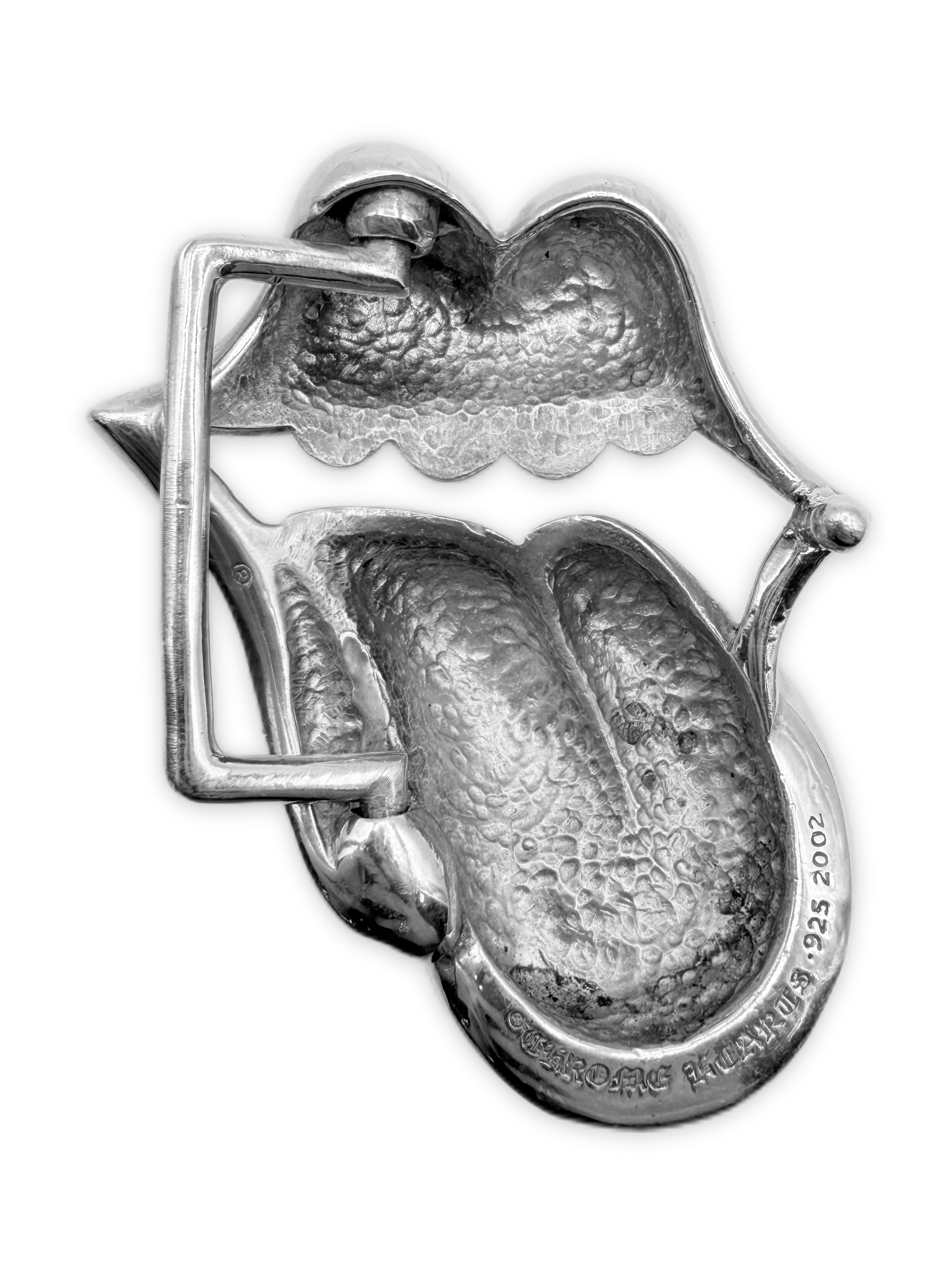 Chrome Hearts x Rolling Stones ‘Tongue &amp; Lips’ .925 Silver Belt Buckle