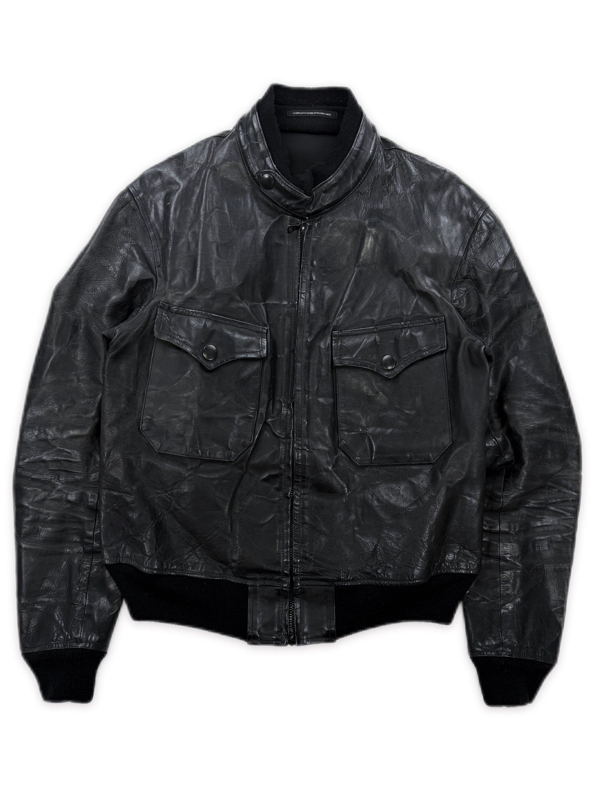 AW08 Yohji Yamamoto x Justin Davis Y’s Pin Up Uzi Leather Bomber Jacket