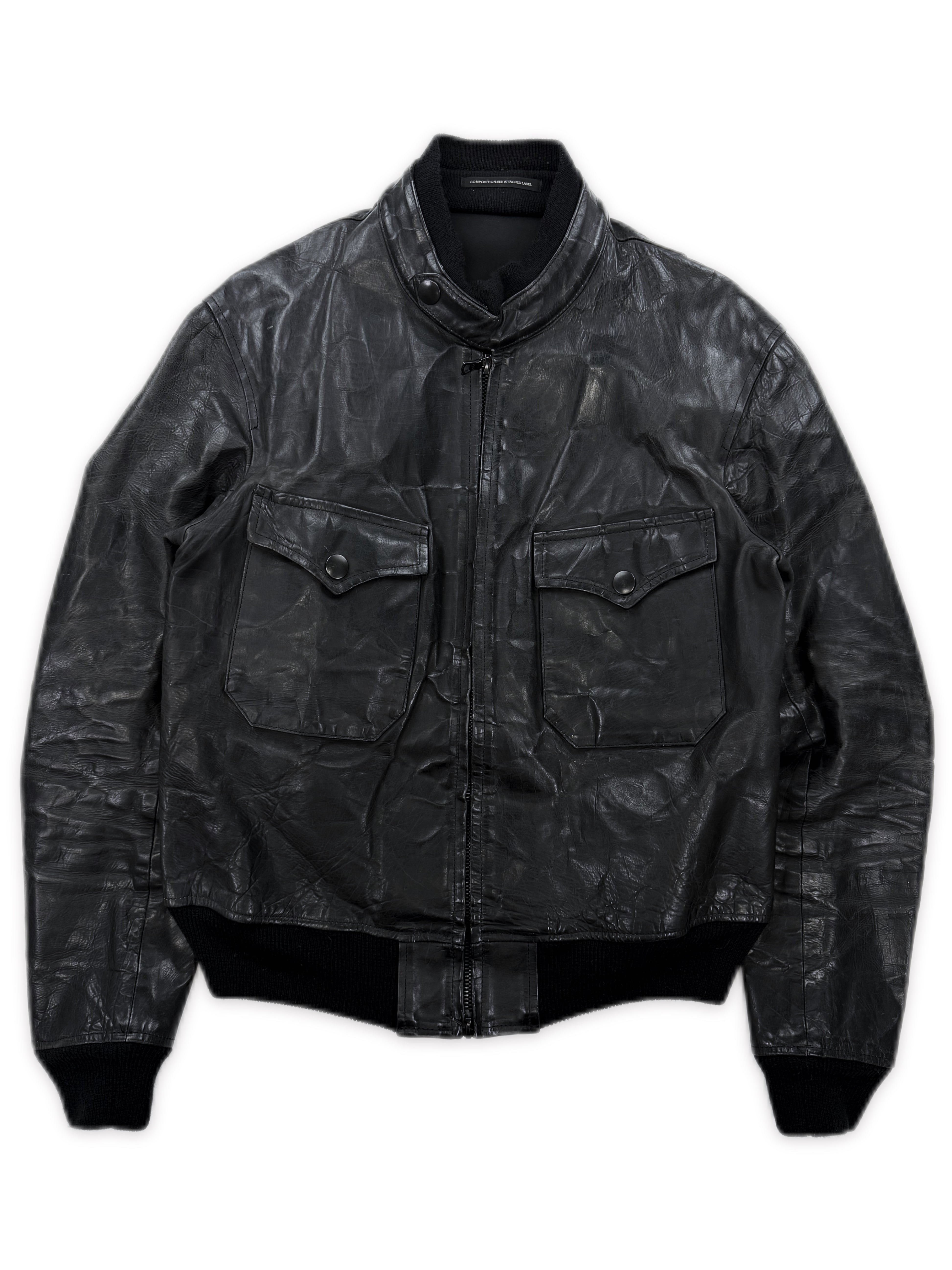 AW08 Yohji Yamamoto x Justin Davis Y’s Pin Up Uzi Leather Bomber Jacket