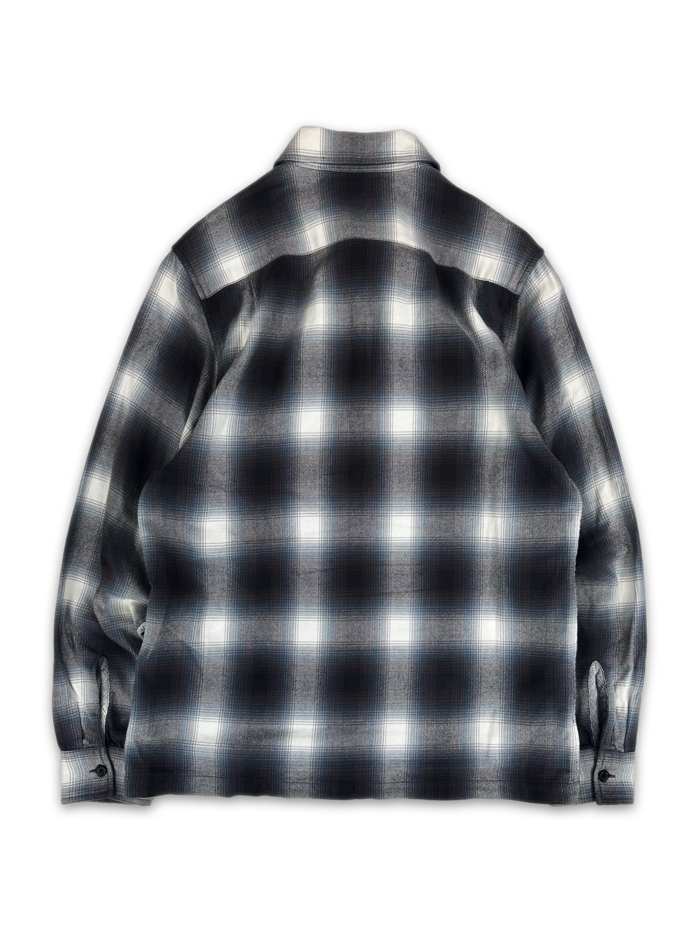SS16 Supreme Shadow Plaid Full-zip Blue Jacket