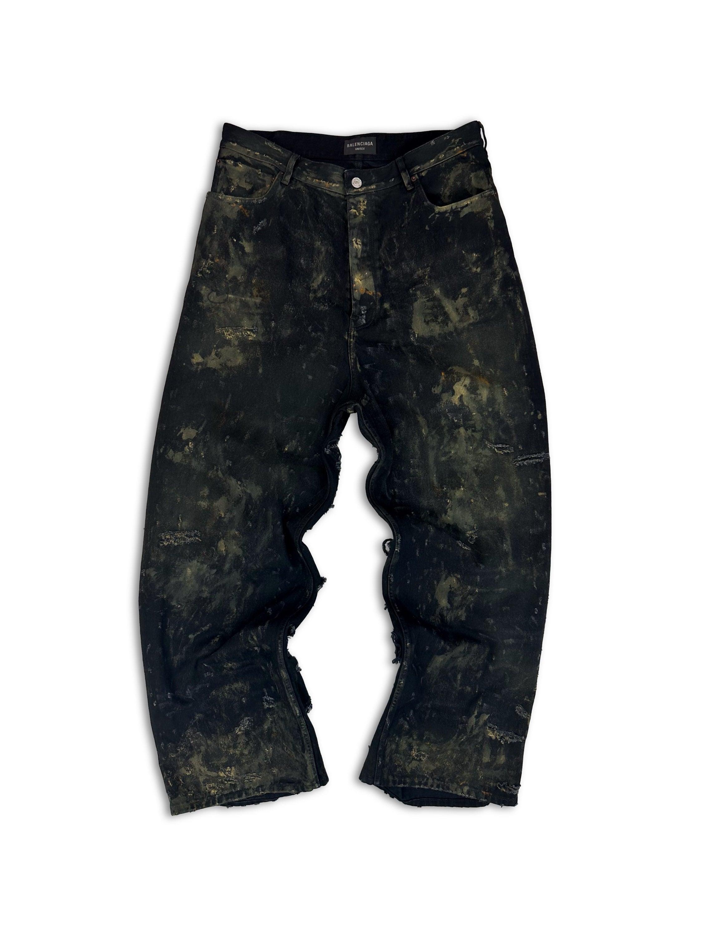 SS23 Balenciaga ‘Mud Show’ Super Destroyed Wide Cut Denim