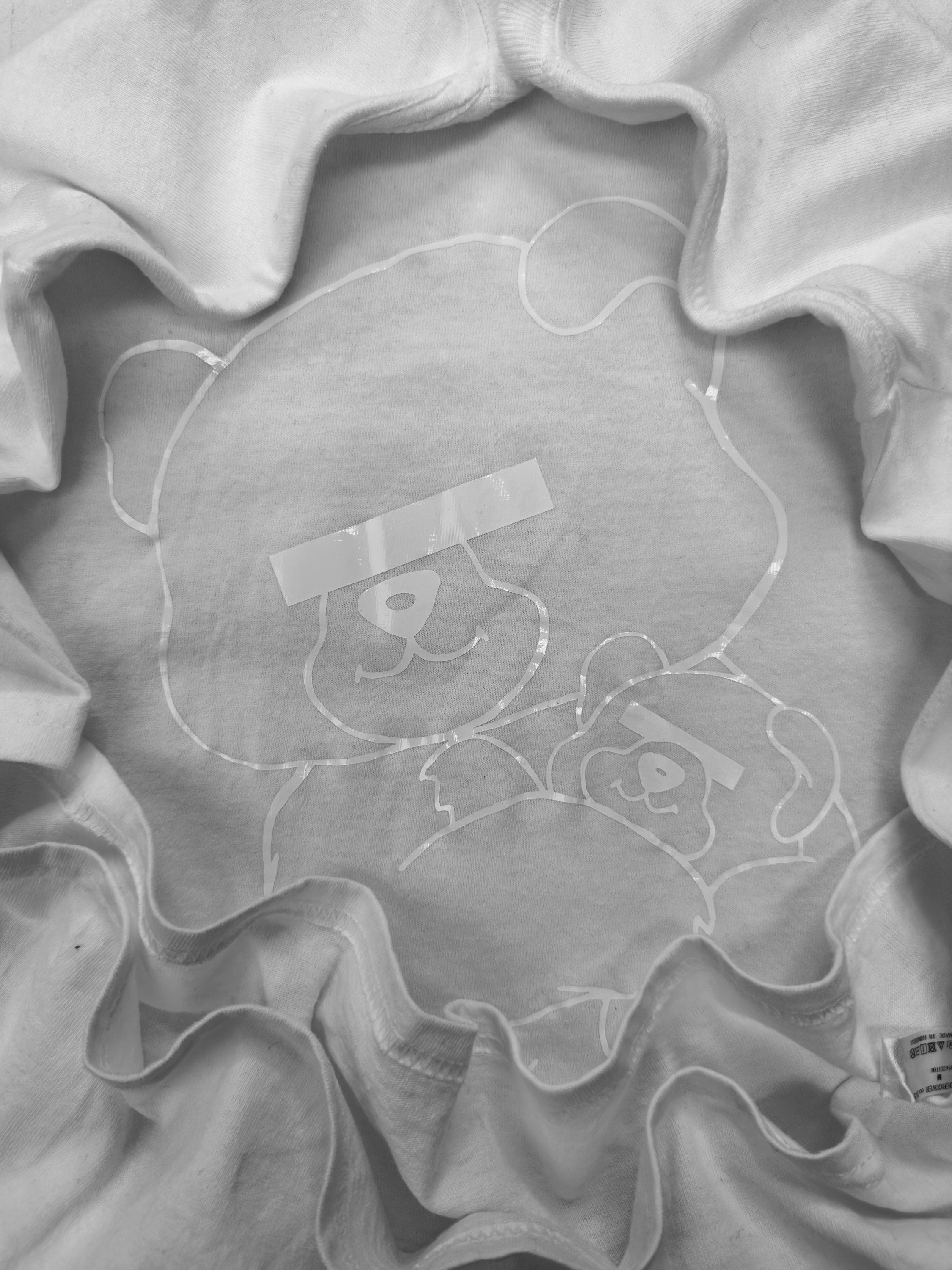 00s Undercover ‘Teddy Bear’ Stencil Graphic White T-Shirt