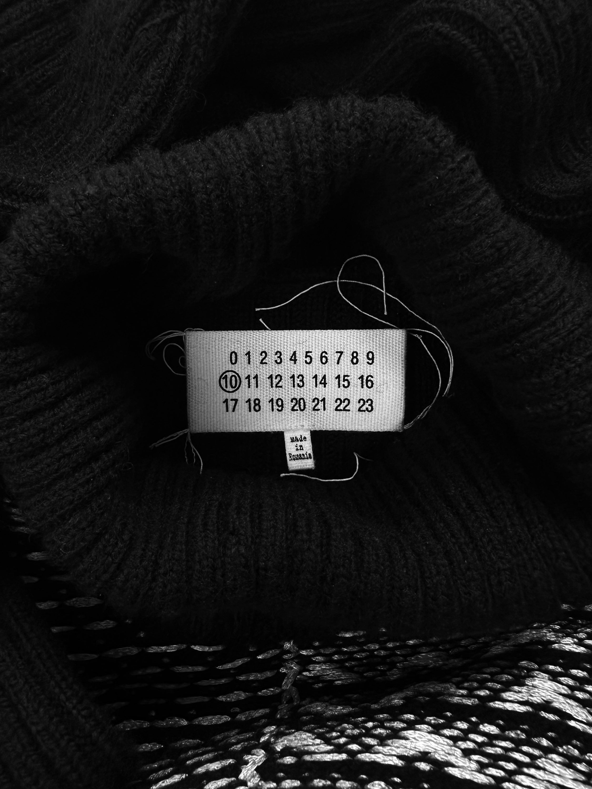 AW15 Maison Margiela ‘Abstract’ Contrast Knit Turtleneck Sweater