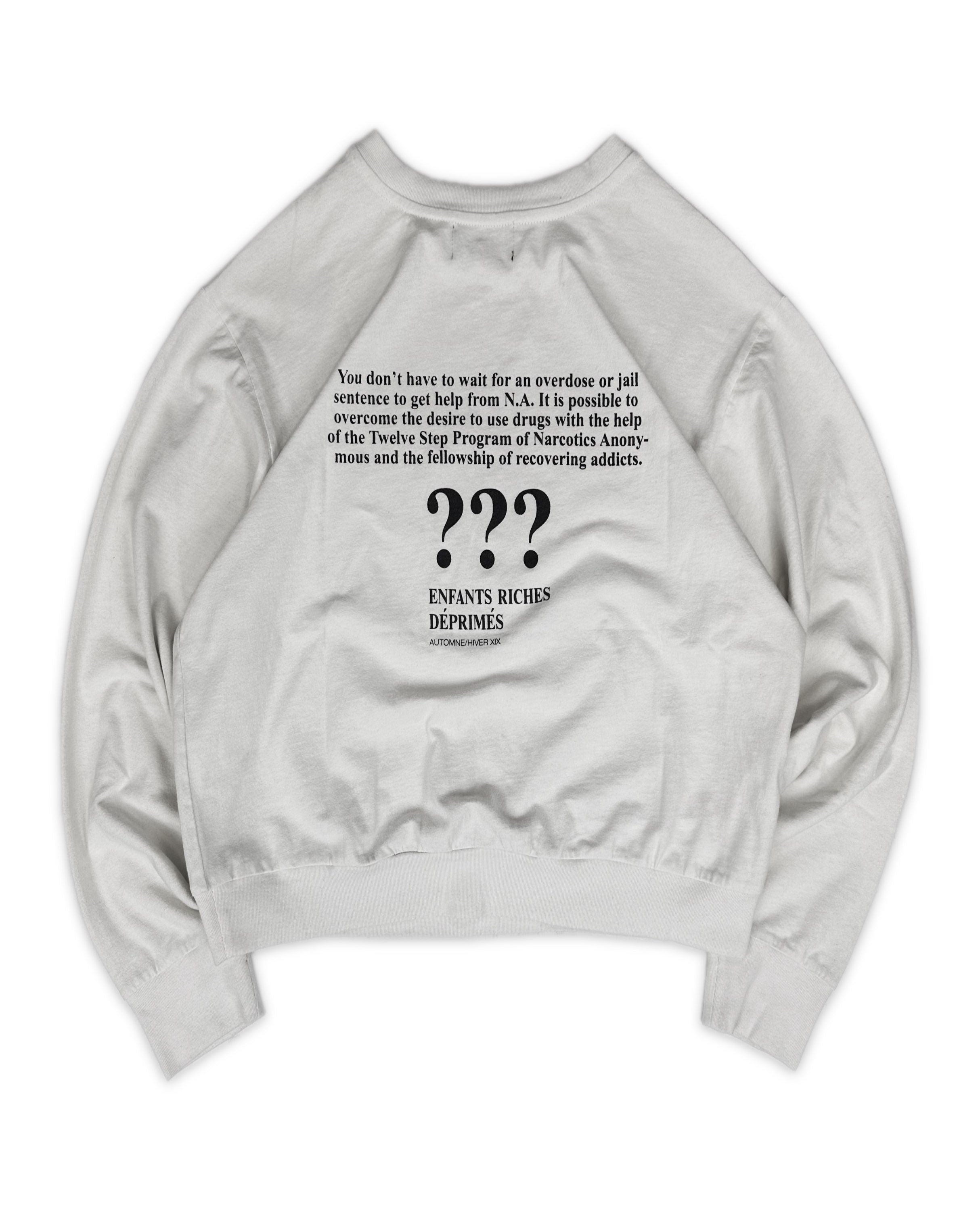 Enfants Riches Deprimes ‘Narcotic Anonymous’ Slogan Crewneck