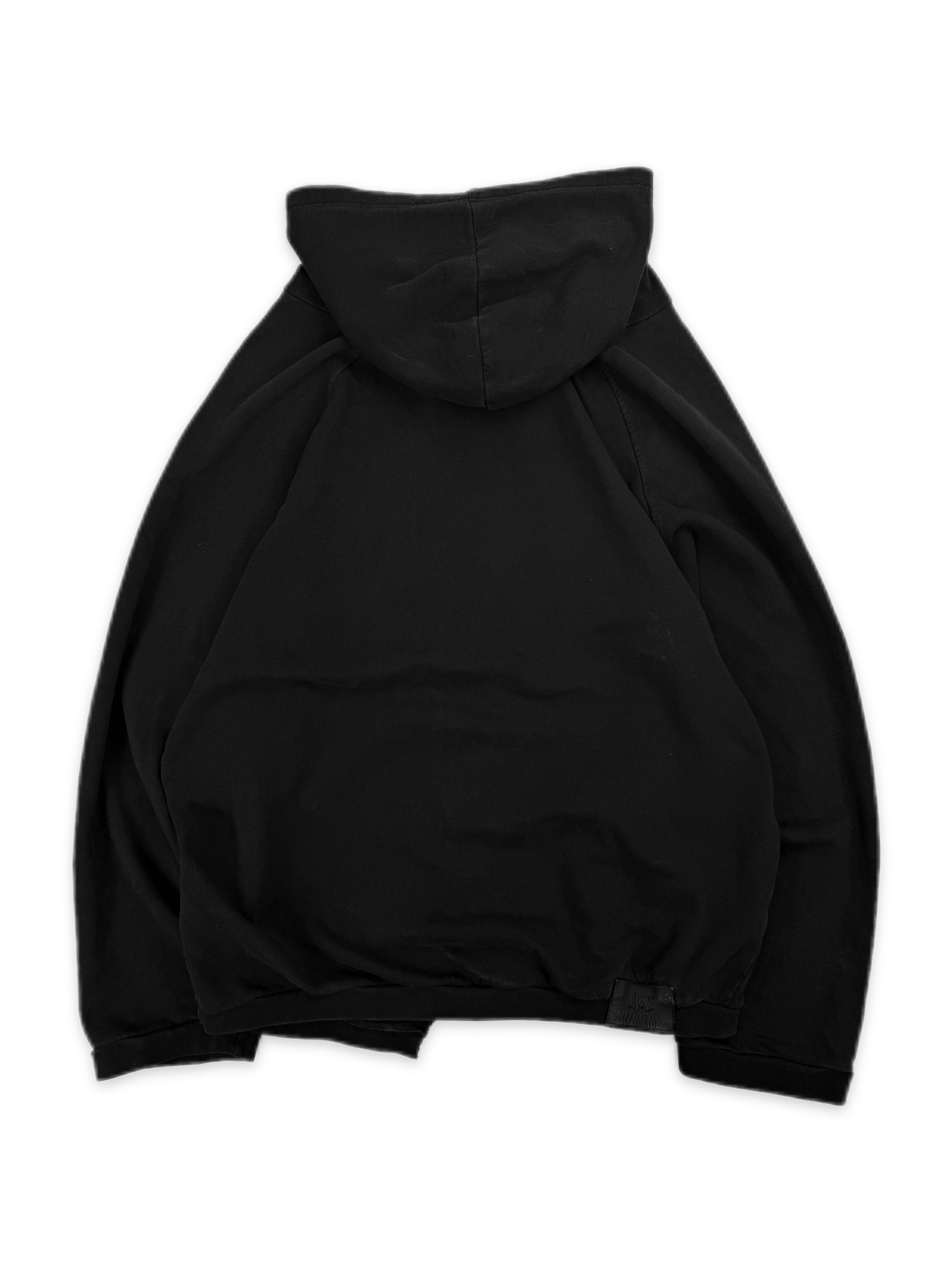SS03 Raf Simons ‘New Kids Inc’ Zinc Consumed Split Graphic Hoodie