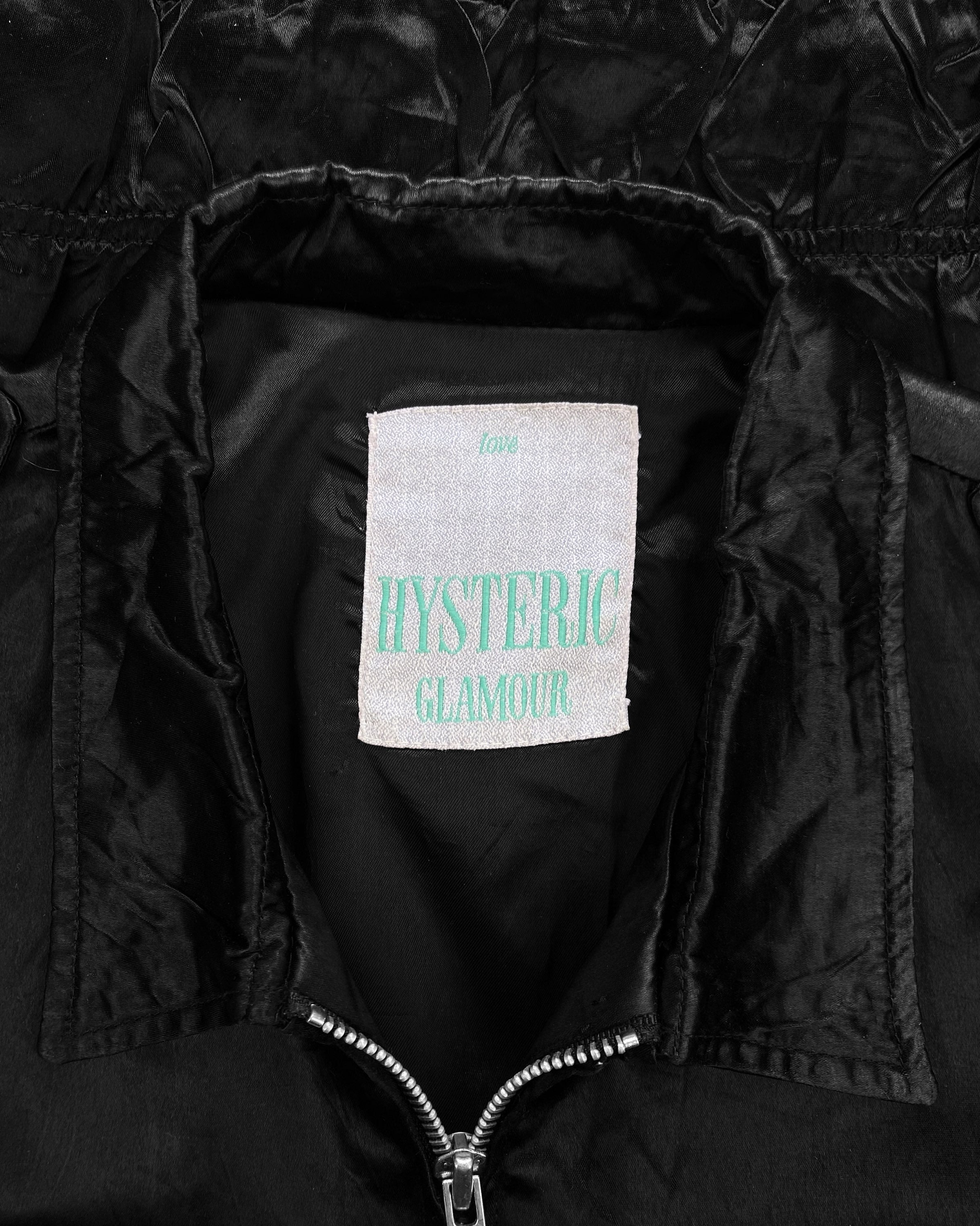 90s Hysteric Glamour Naked Woman Black Embroidered Cargo Bomber