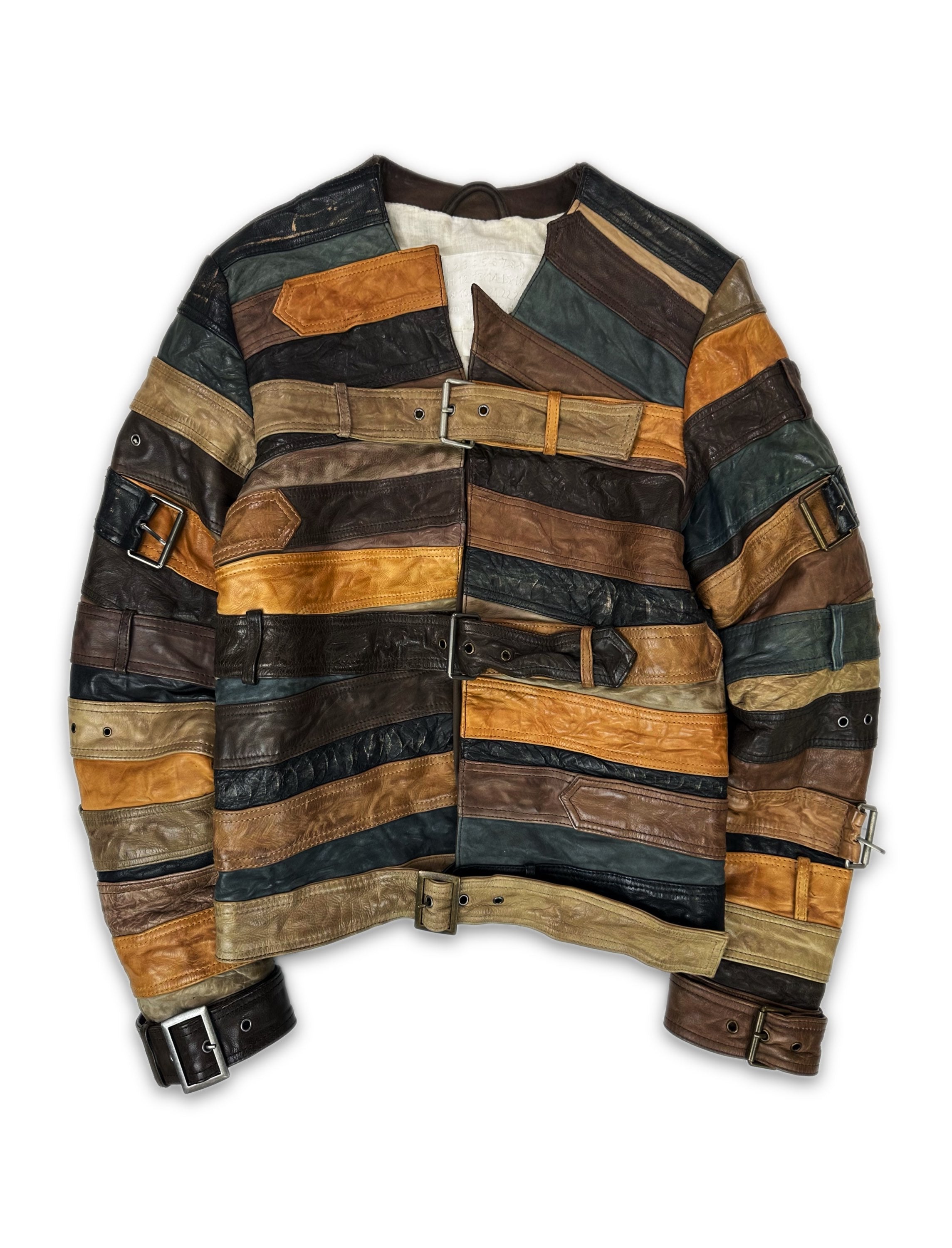 AW12 Maison Margiela x H&amp;M ‘Belt’ Reworked Leather Jacket