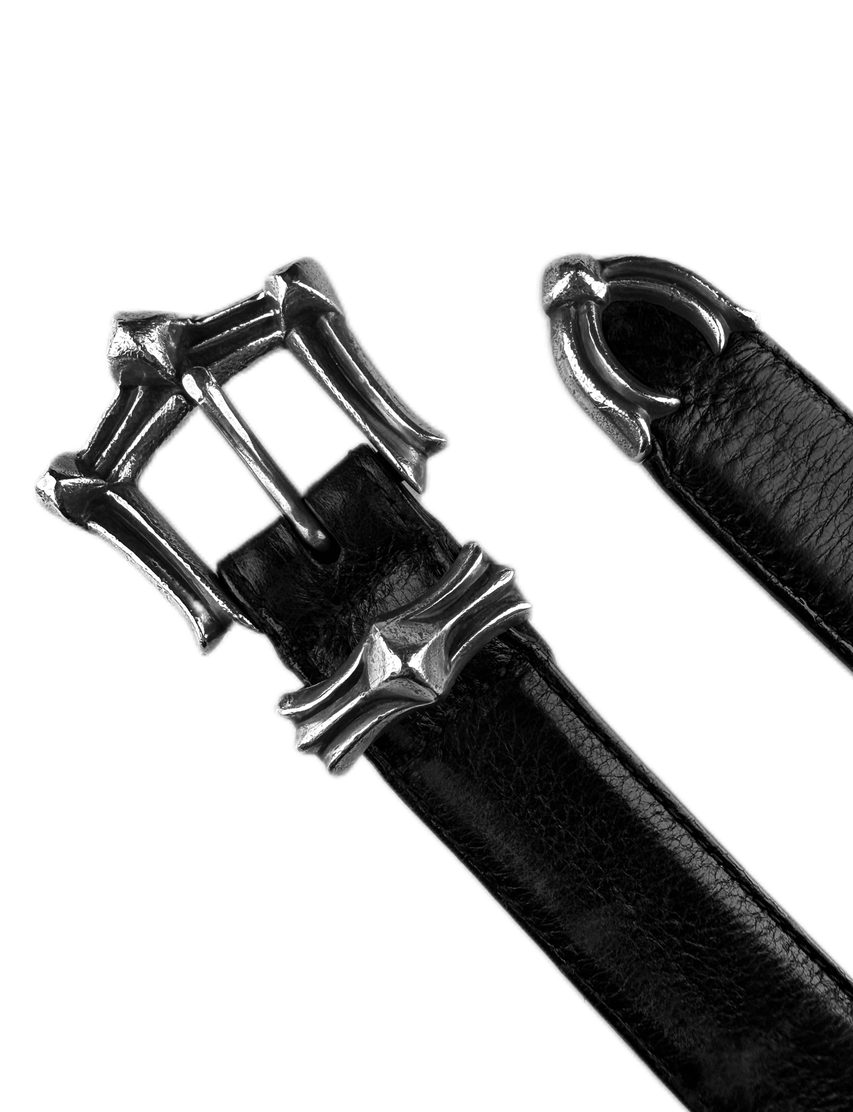 Chrome Hearts ‘Rockstar’ Punk Leather .925 Silver Belt