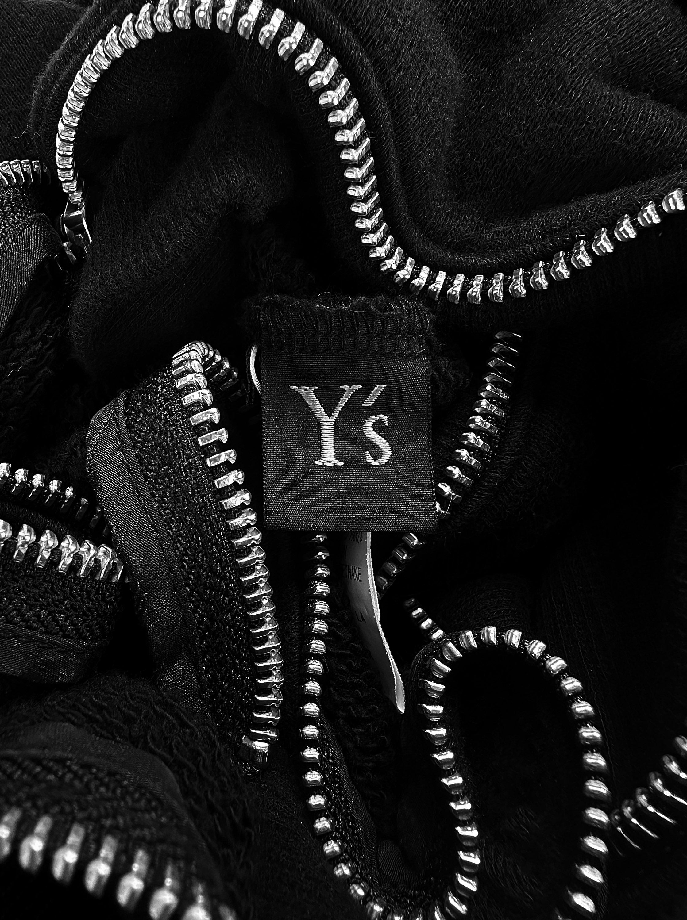 00s Yohji Yamamoto ‘Spiral’ Zip Transformable Black Turtleneck