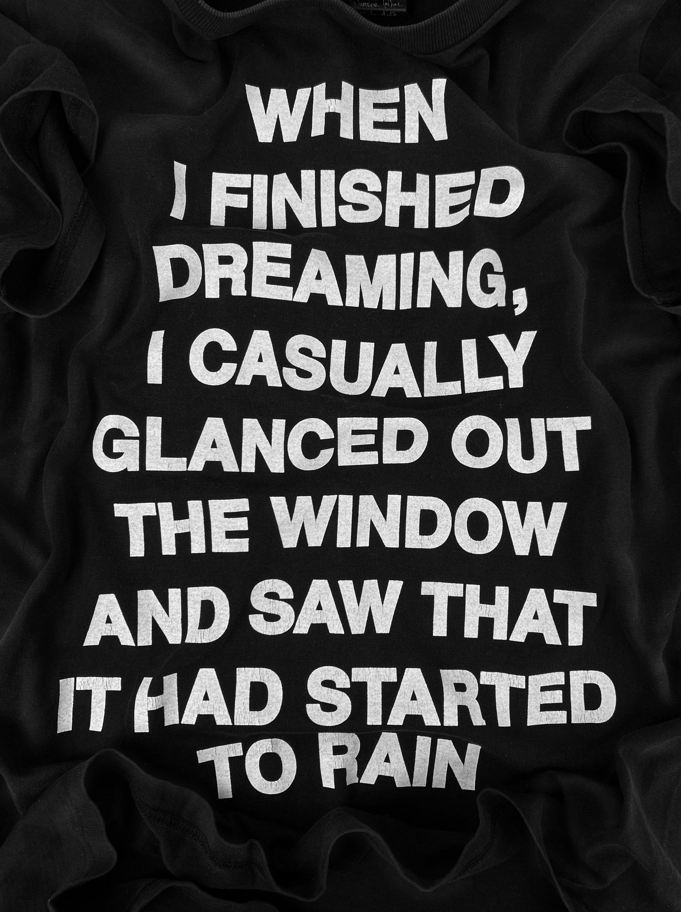 SS06 Number (N)ine ‘Dreaming Rain’ Re-Edition Slogan T-Shirt