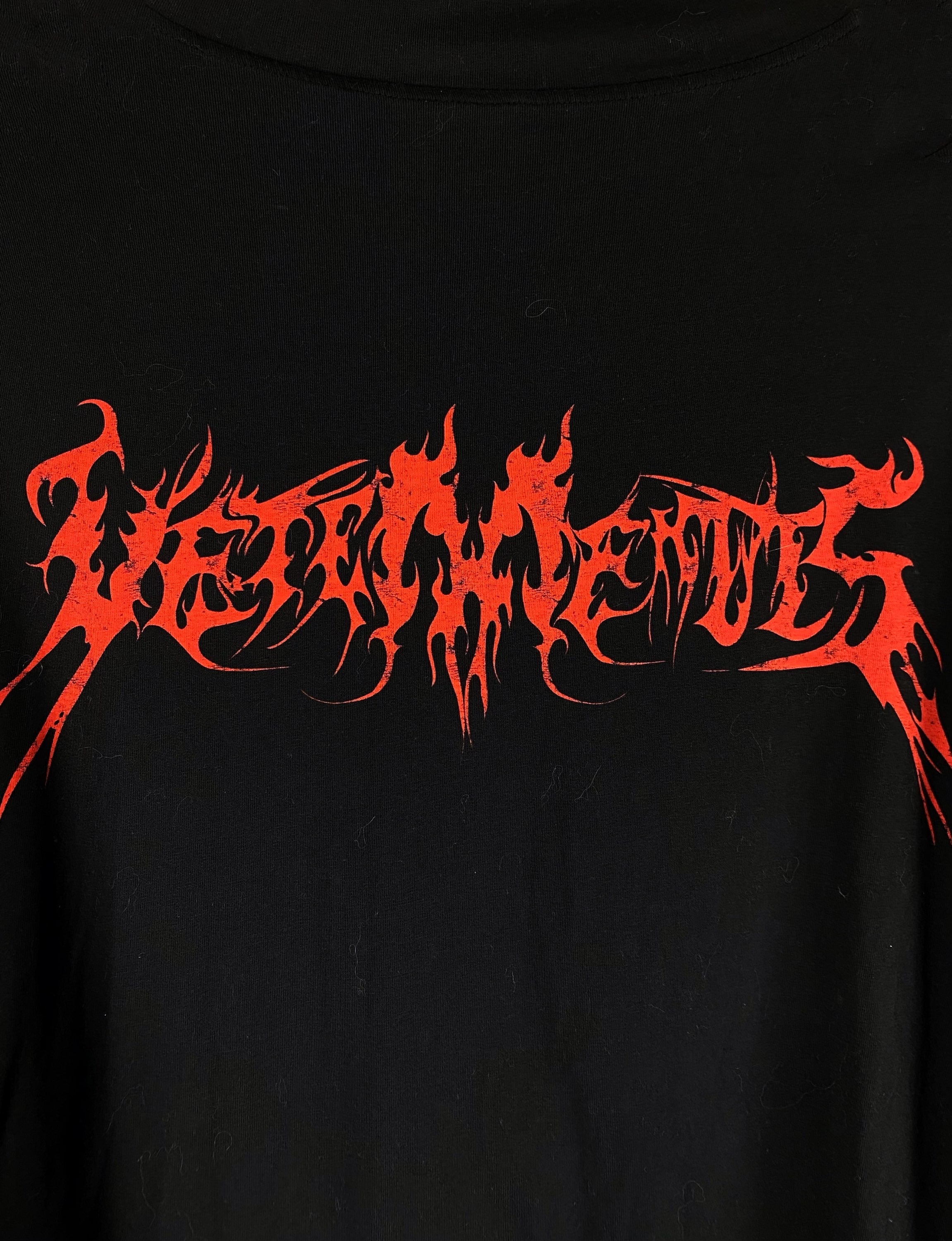 AW17 VETEMENTS DEATH METAL SKULL MULTI LAYERED T-SHIRT DRESS