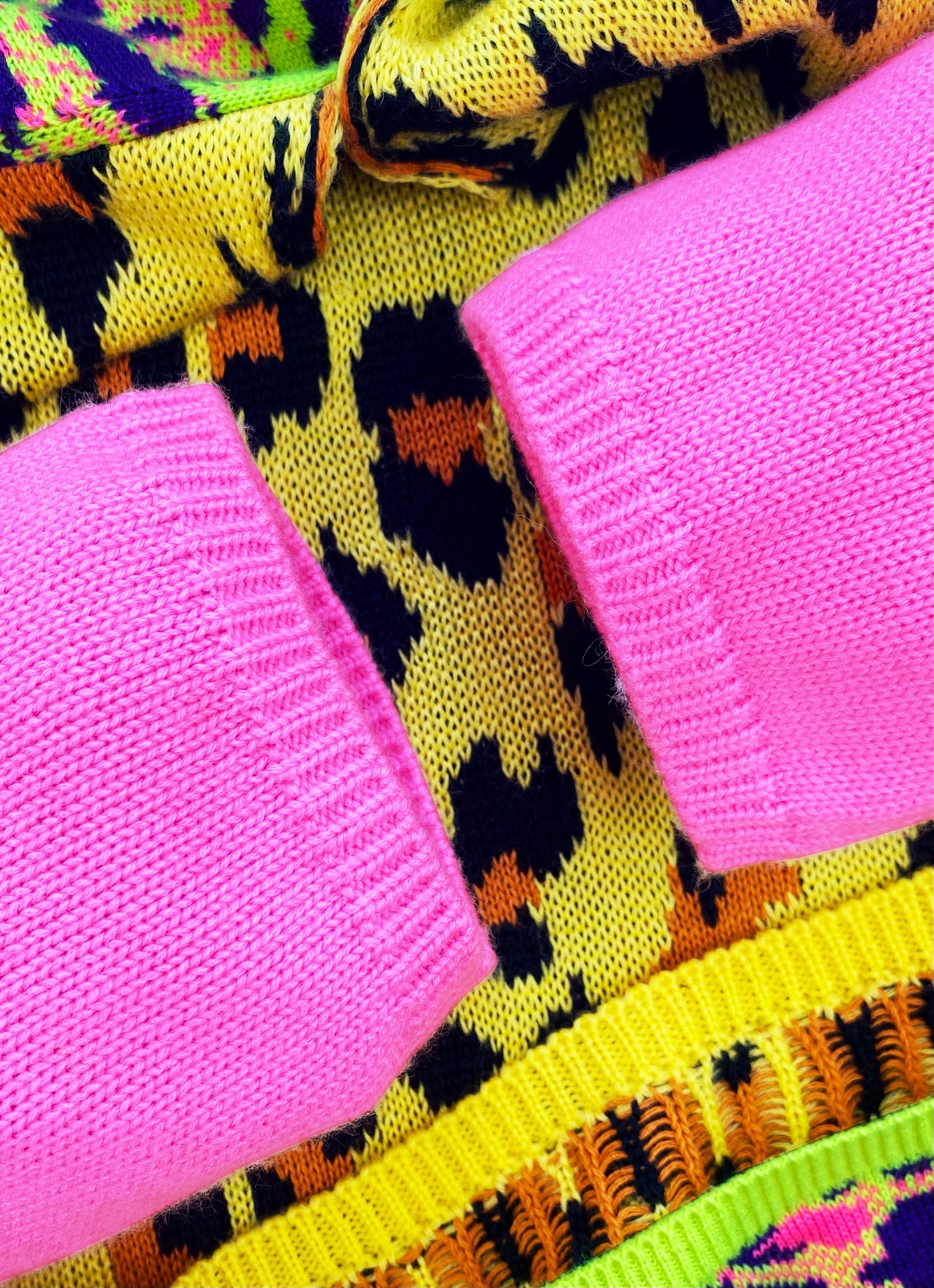 SS18 Comme des Garçons Homme ‘Psychedelic’ Leopard Print Knit Sweater