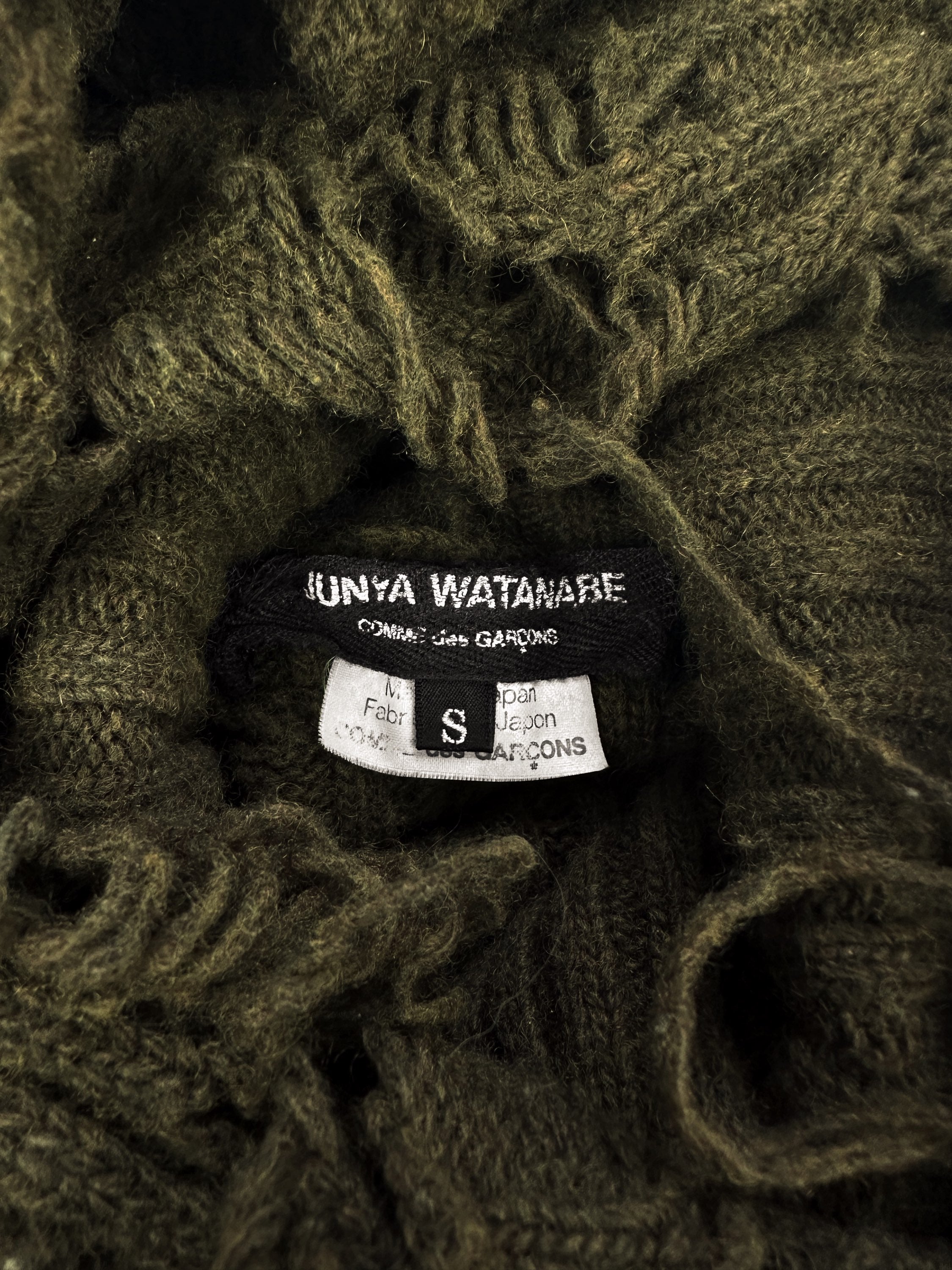 AW03 Junya Watanabe ‘Distressed’ Oversized Knitted Turtleneck