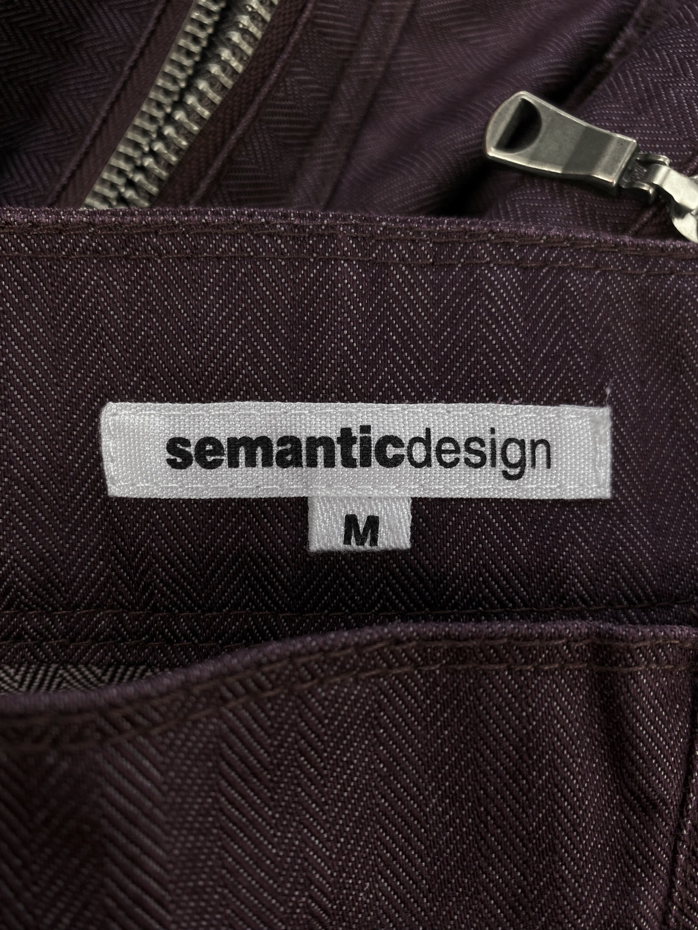 00s Semantic Design Burgundy Multi Pocket Cargo Pants