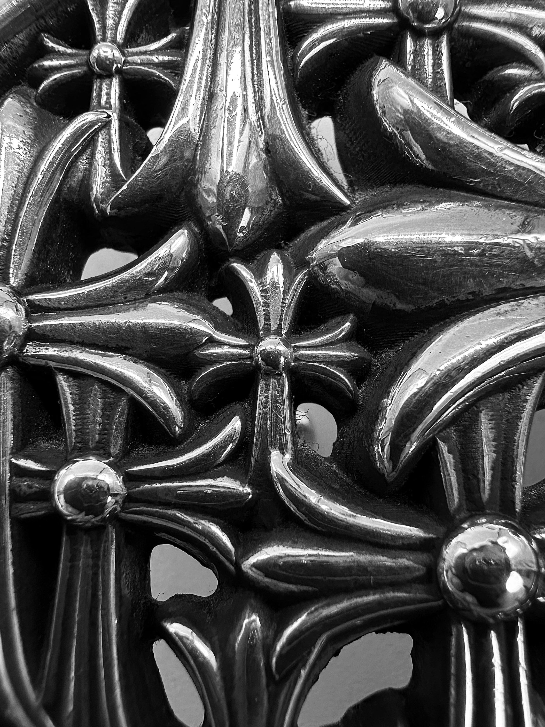 Chrome Hearts ‘Cemetery’ .925 Silver Multi Cross Belt Buckle