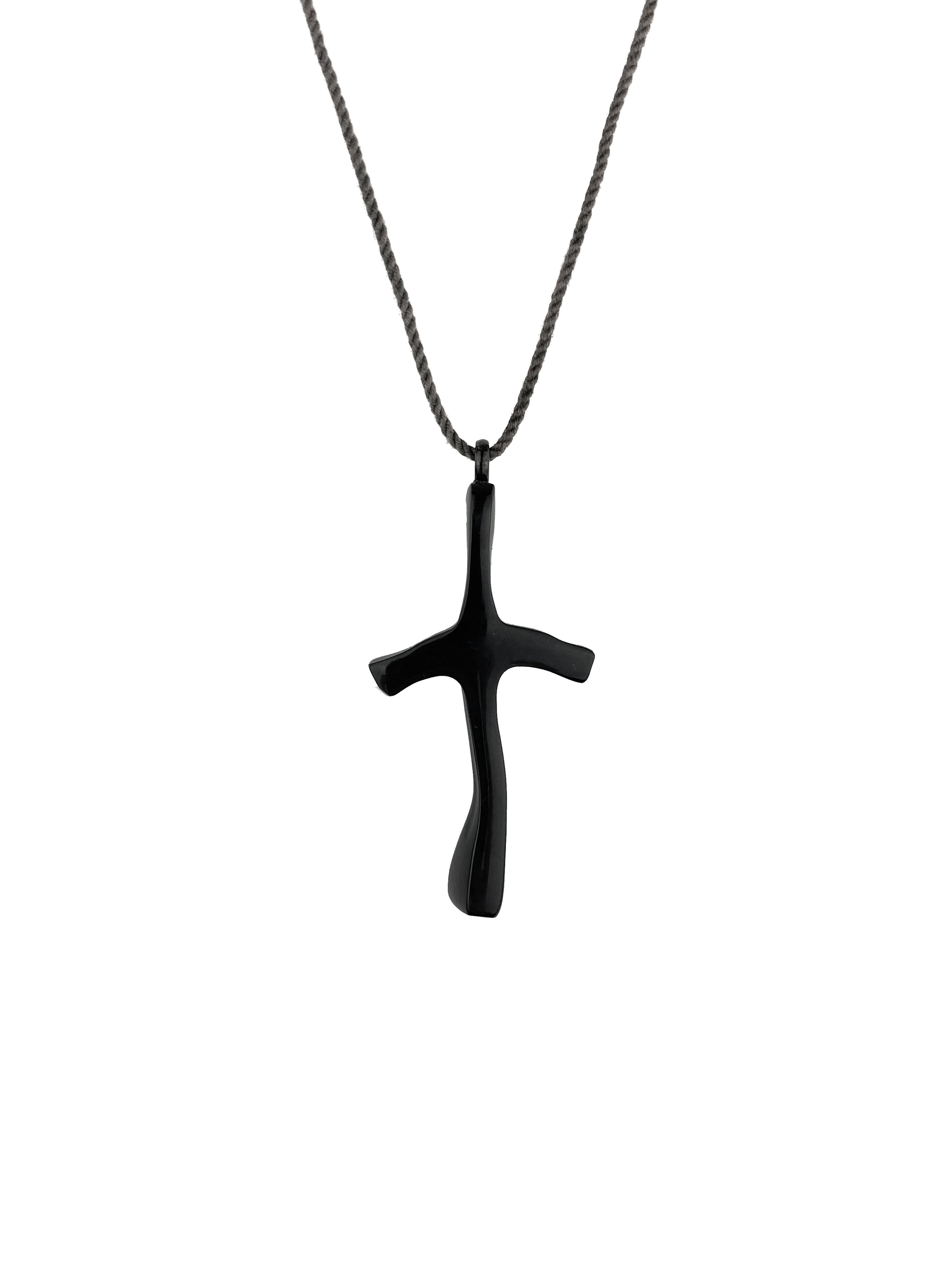SS04 Undercover “Languid” Distorted Cross Necklace