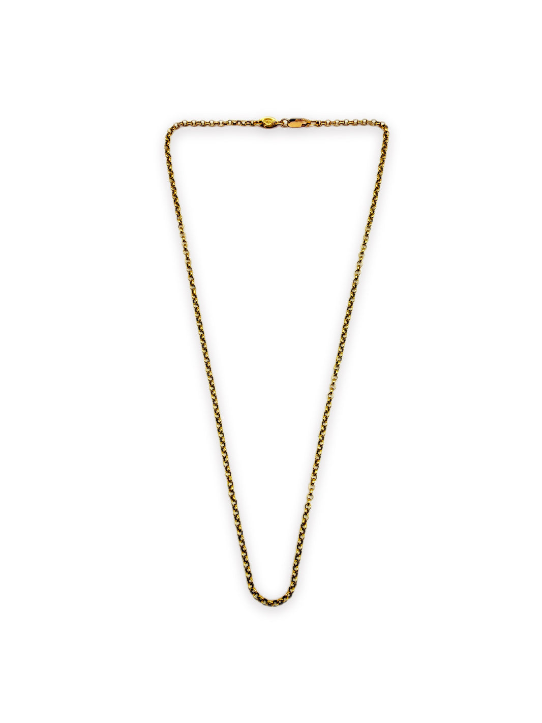 Chrome Hearts 22k Gold 16 in Roll Chain Necklace
