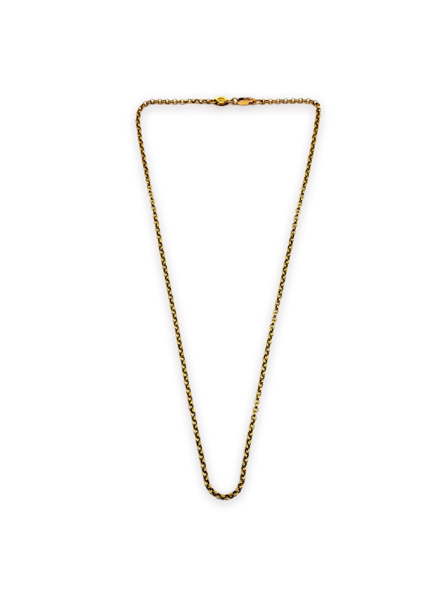 Chrome Hearts 22k Gold 16 in Roll Chain Necklace
