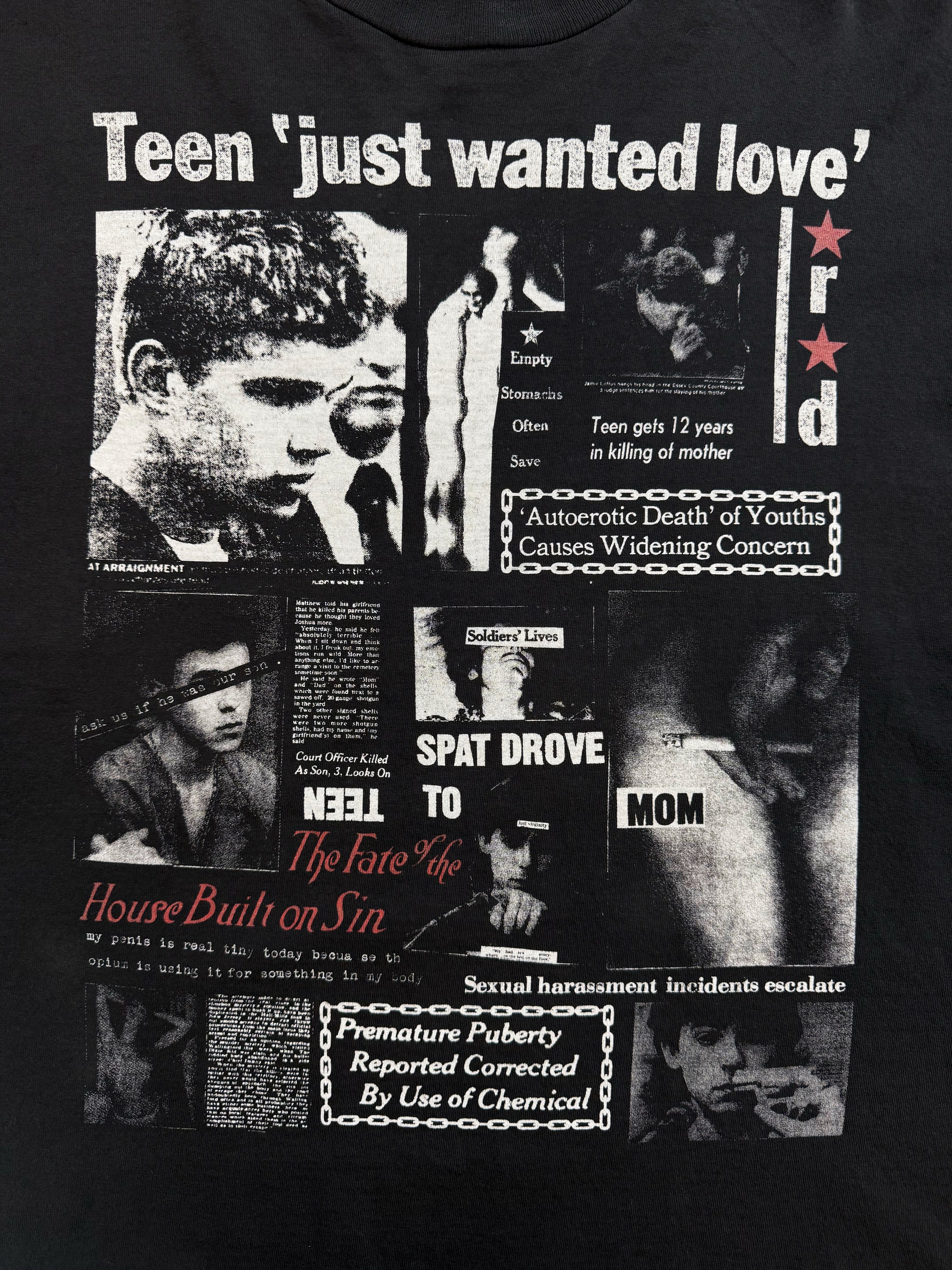 Enfants Riches Deprimes ‘Teen Wanted Love’ Black Long Sleeve Shirt