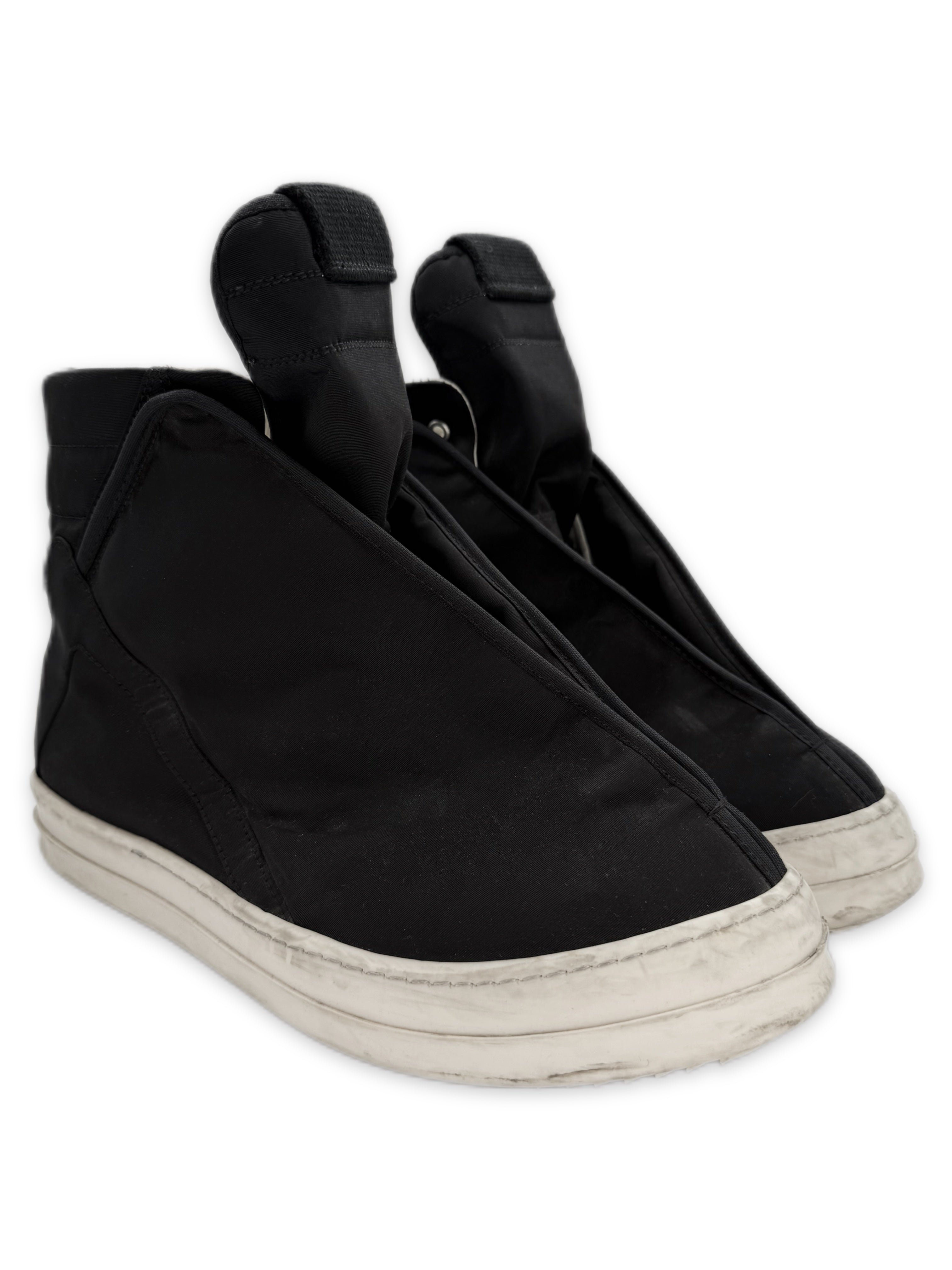 Rick Owens DRKHDW Hoof Dunk Black Nylon Sneakers