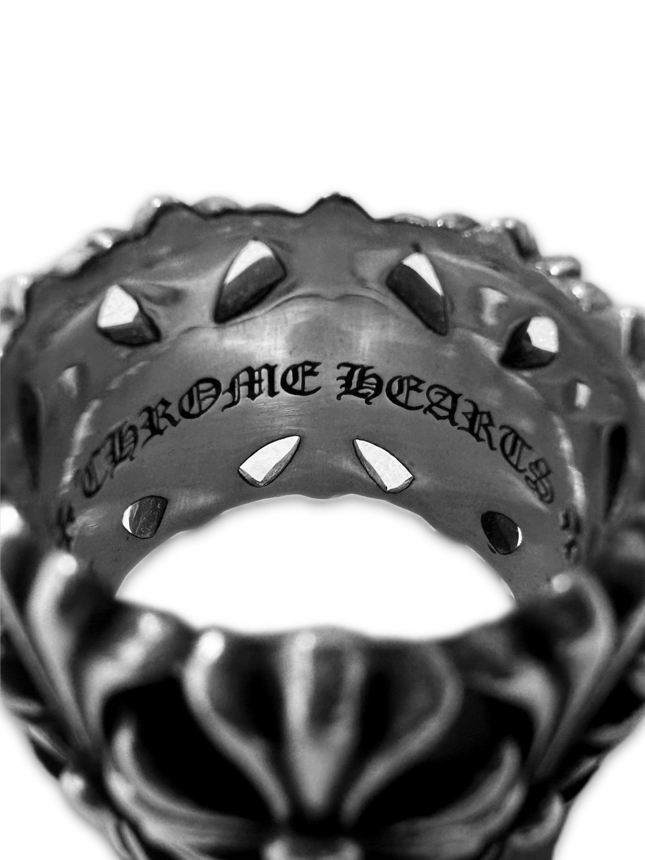 Chrome Hearts ‘Cemetery’ Multi Cross .925 Silver Ring