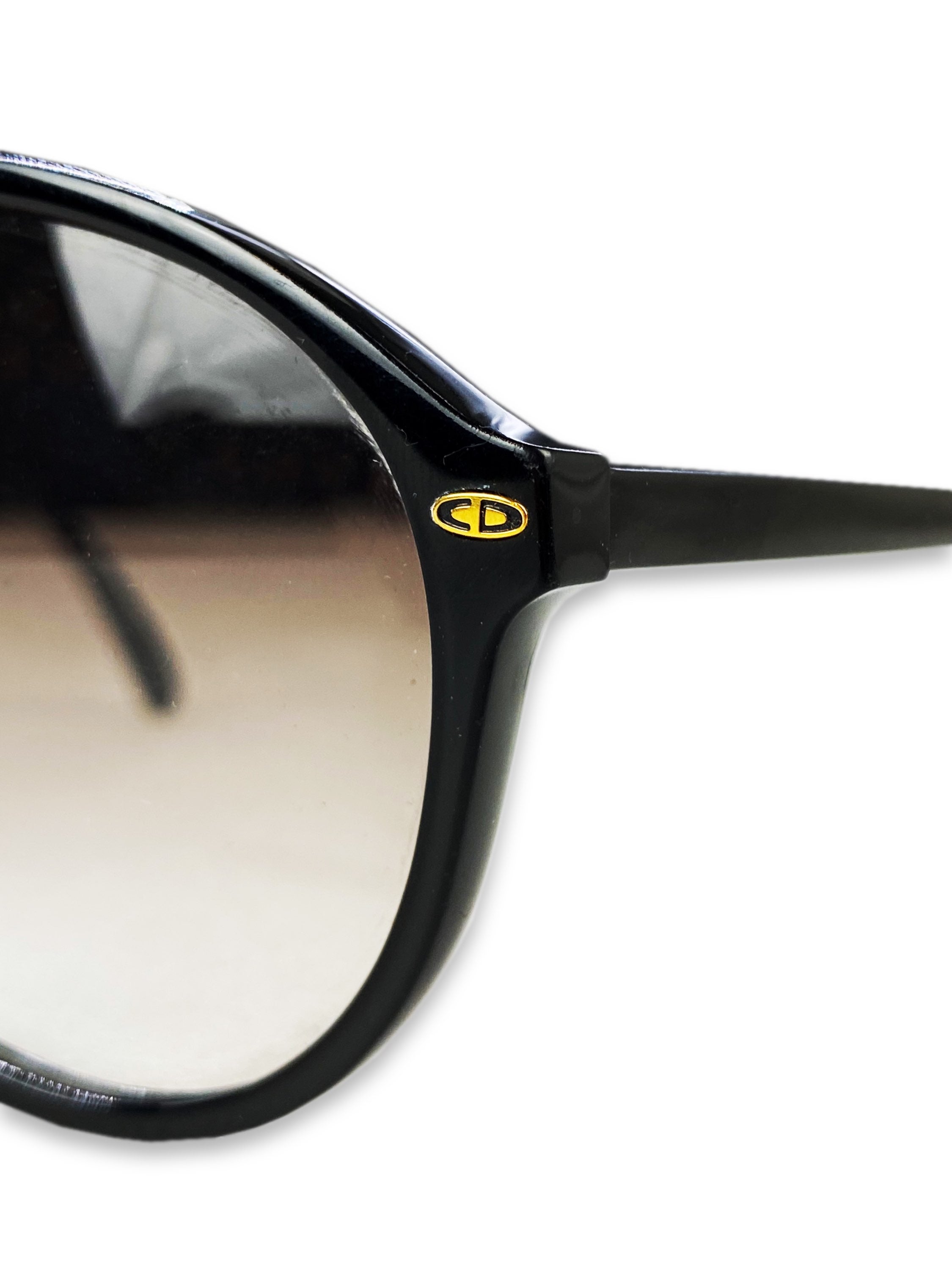 00s Dior Aviator Black Rounded Gradient Tint Sunglasses