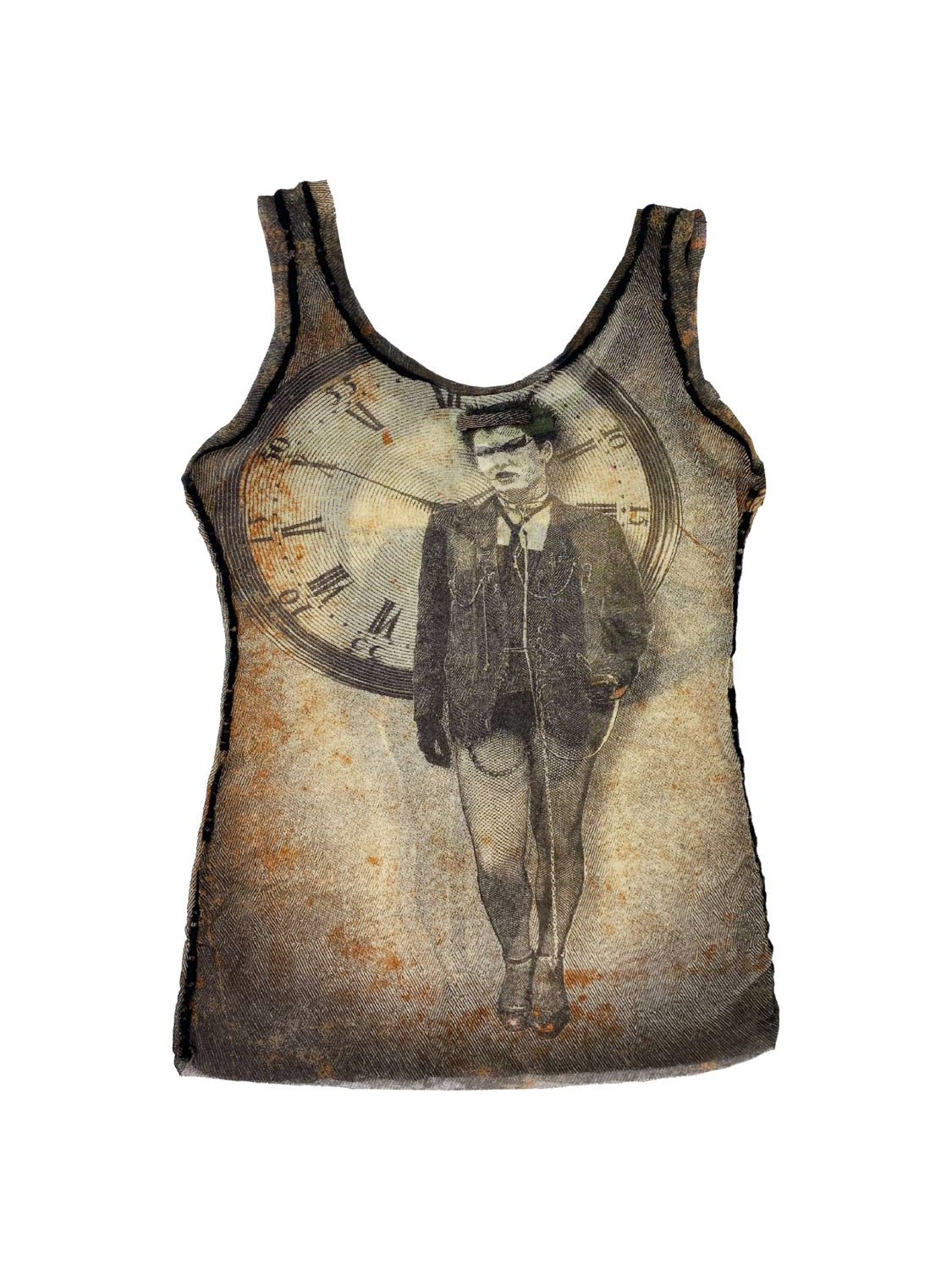 FW03 Jean Paul Gaultier Femme “Clockwork” Mesh Tank-top
