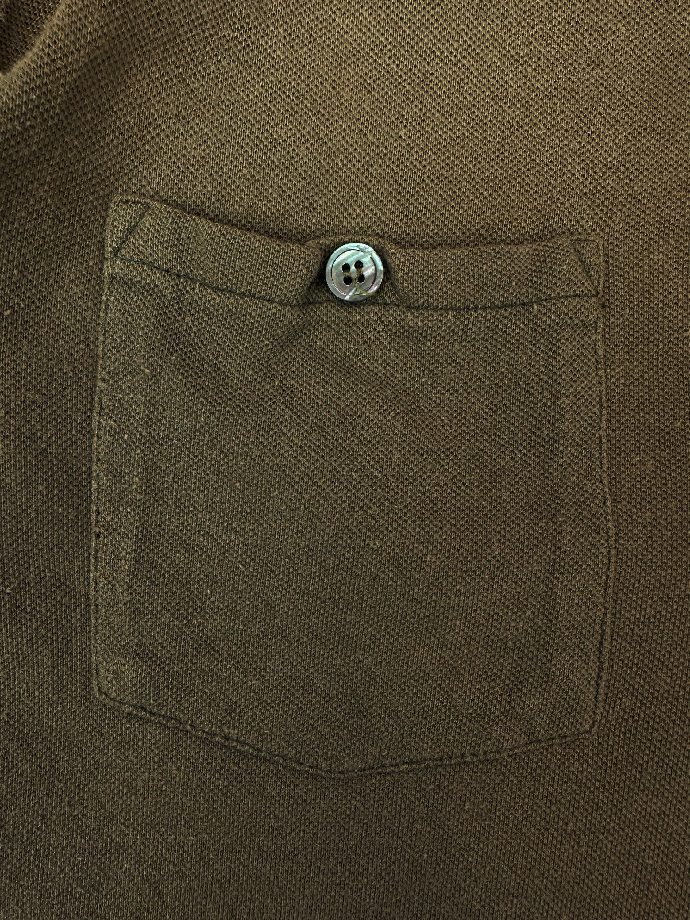 00s Helmut Lang Olive Green Multi Pocket Collared Shirt