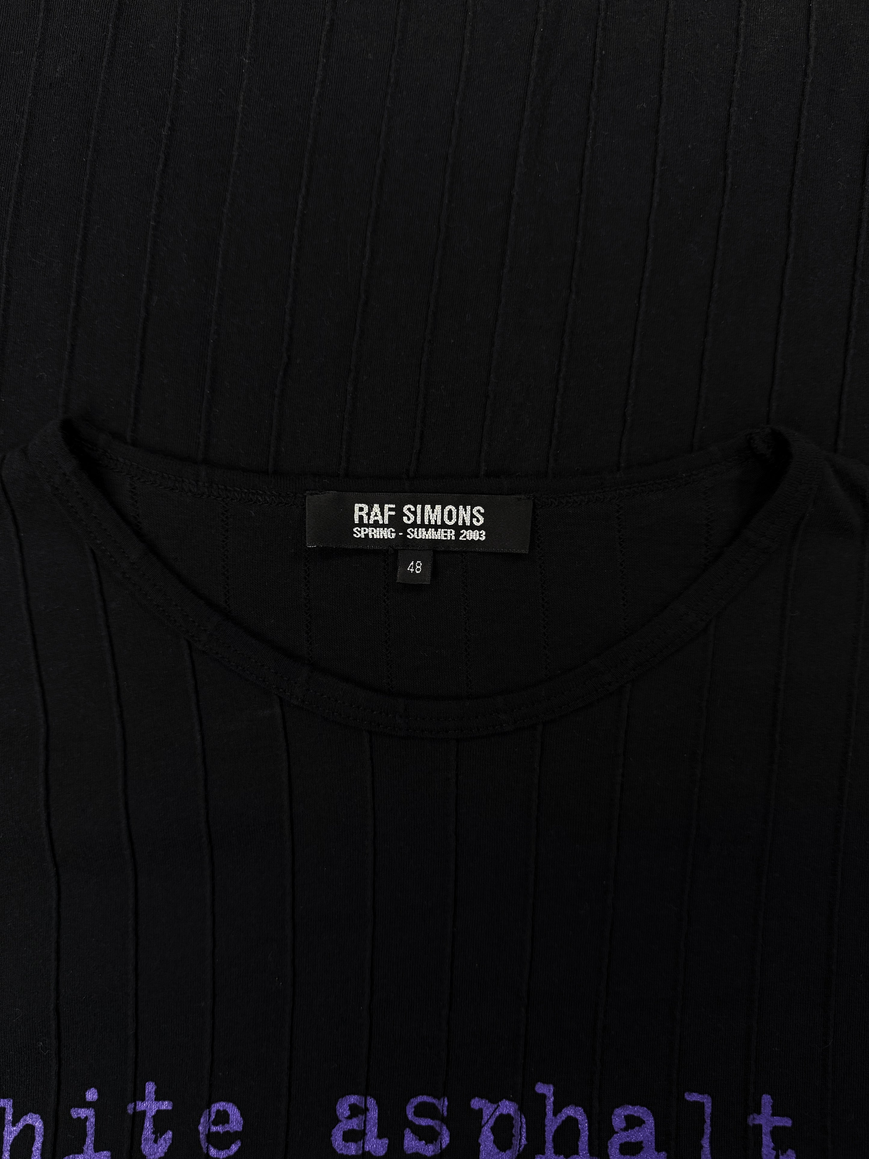 SS03 Raf Simons Consumed ‘Asphalt’ Graphic 3/4 Length Shirt