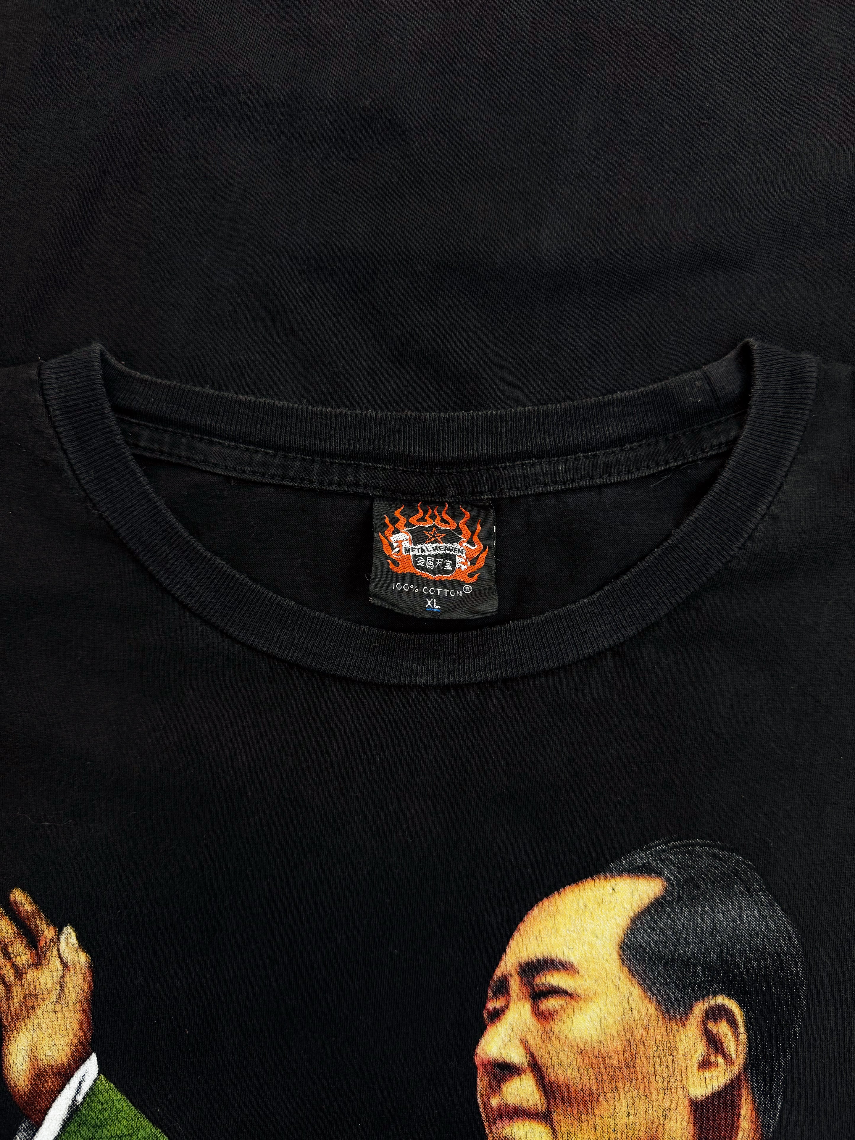 Vintage Mao ZeDong Metal Heaven Heavy Weight Black T-Shirt