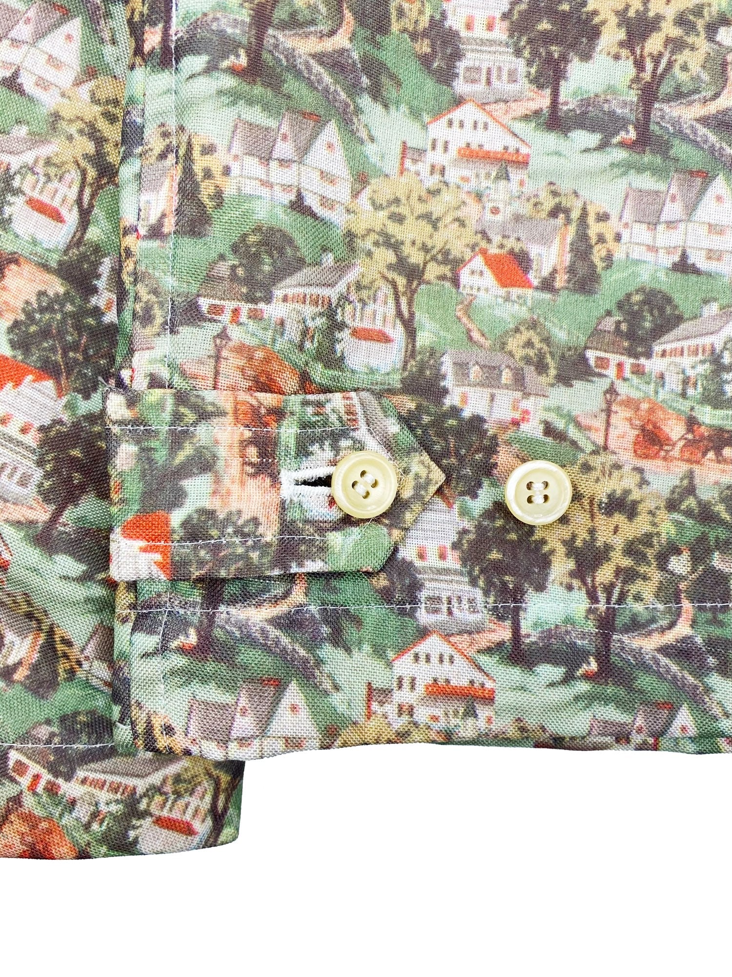 SS97 Comme Des Garçons Homme Plus Village Print Collared Jacket