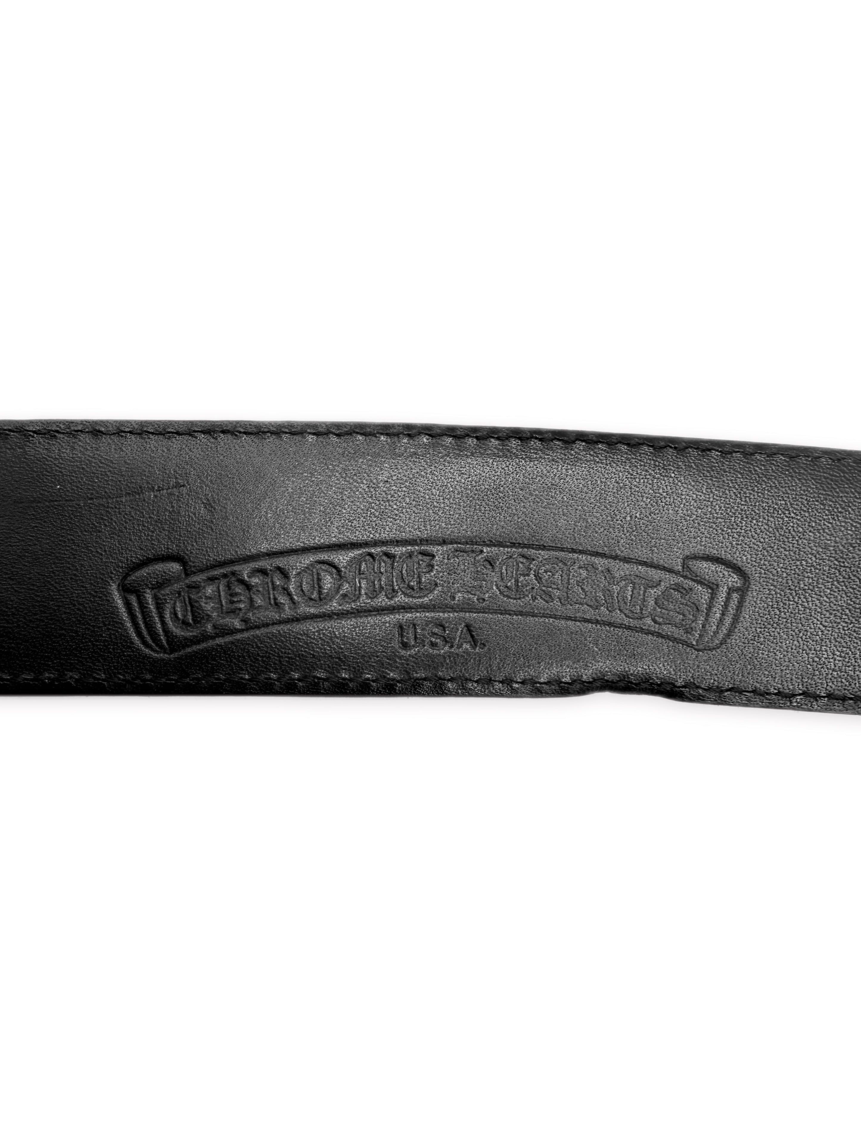Chrome Hearts Talon Western 3 Piece .925 Silver Black Leather Belt