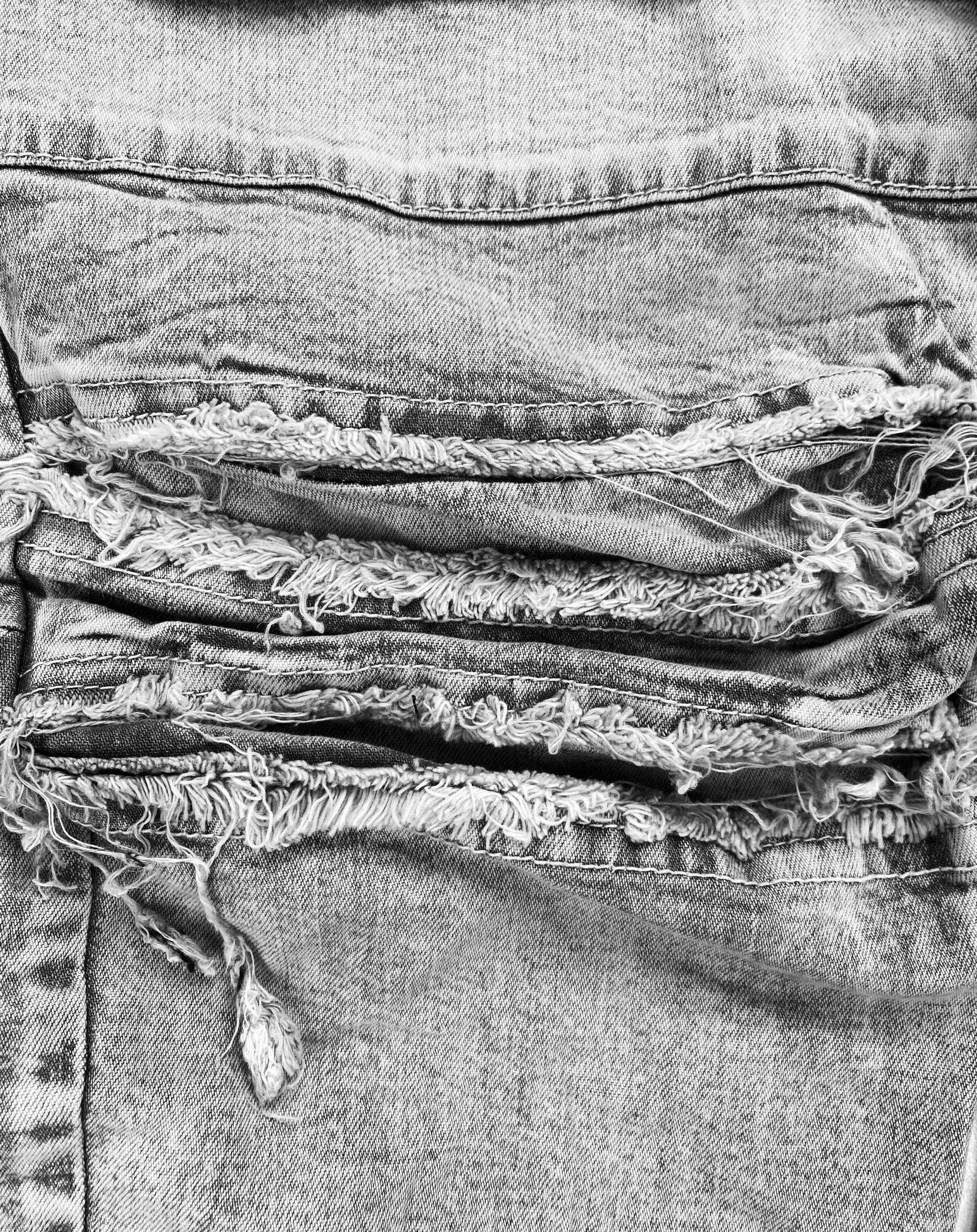 Sample Julius Distressed Stone Wash Reinforced Denim Jeans
