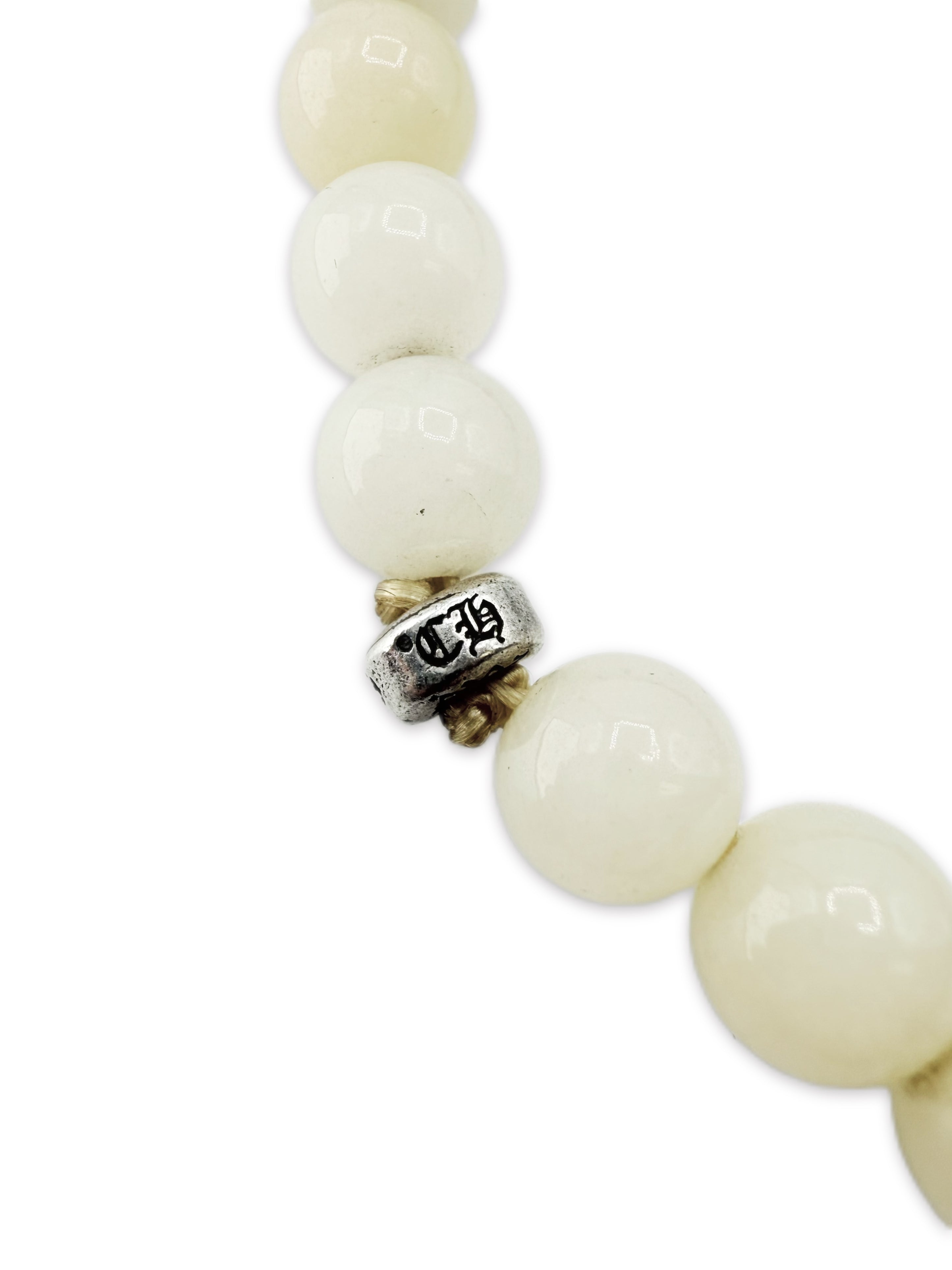 Chrome Hearts ‘Tiny E’ Cross Quartz / Turquoise Bead Bracelet