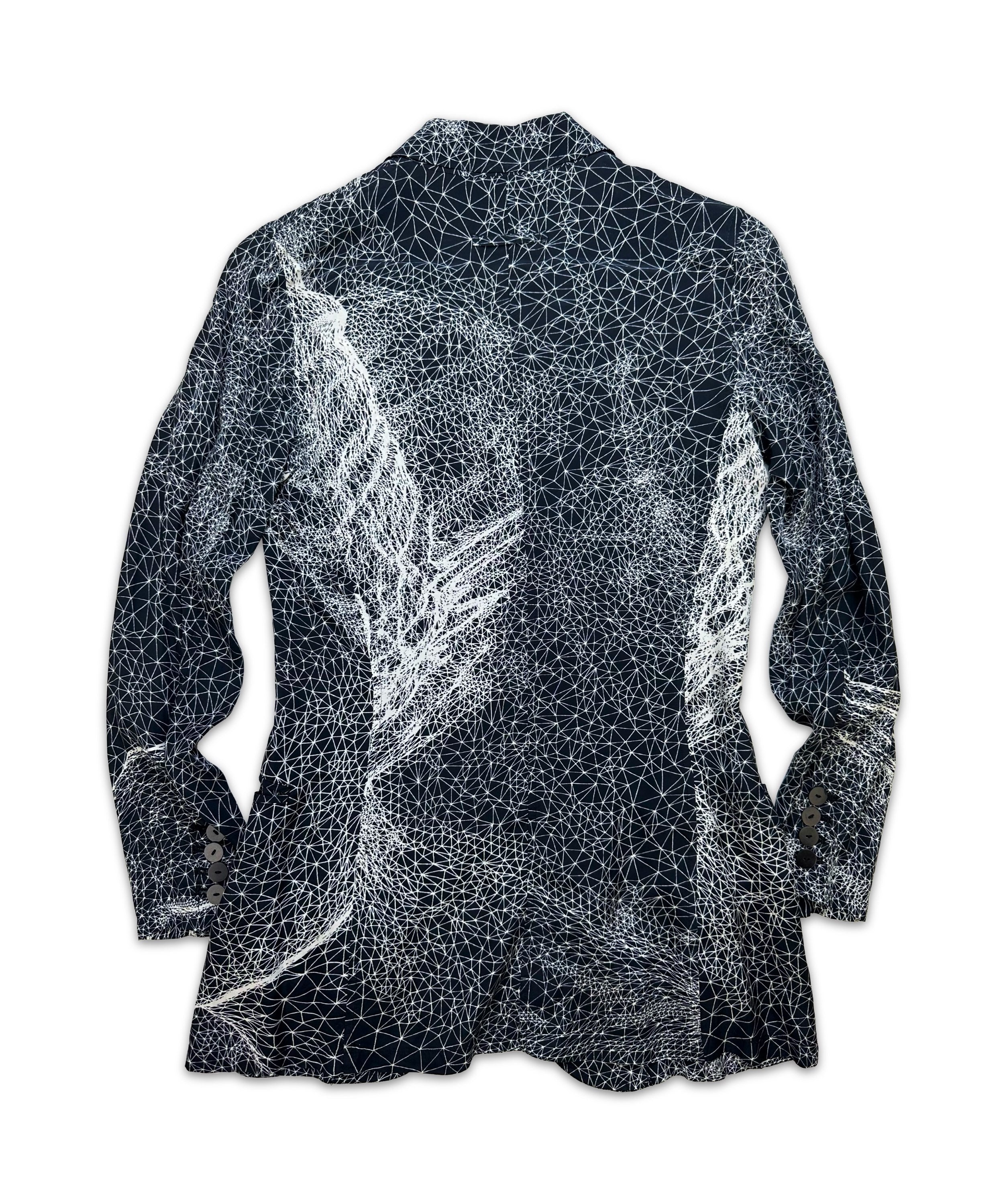 SS01 Jean Paul Gaultier Face ‘Constellation’ Navy Graphic Shirt