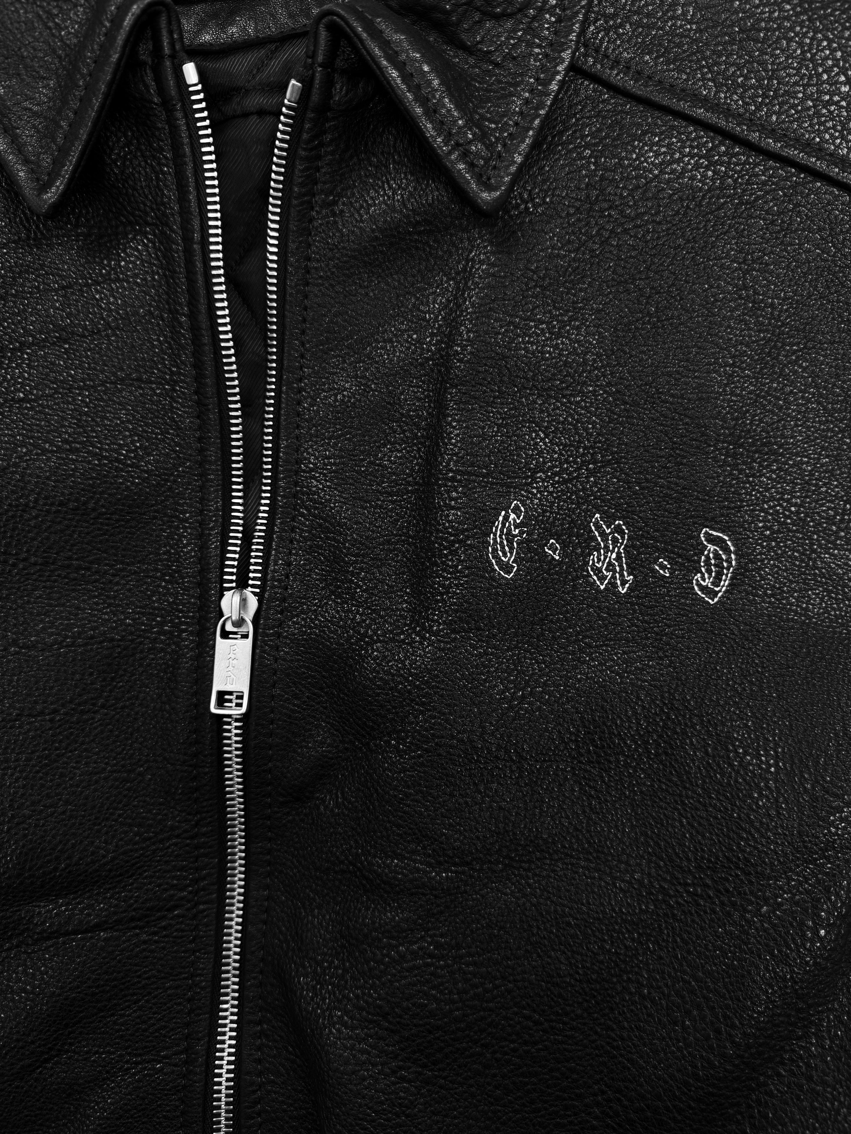 AW24 Enfants Riches Deprimes ‘Painters Wives’ Embroidered Leather Jacket